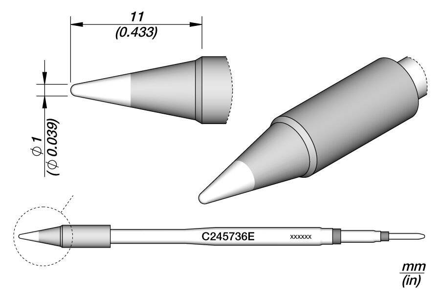 Spezial-Lötspitzen, für Lötkolben T245, C245736E