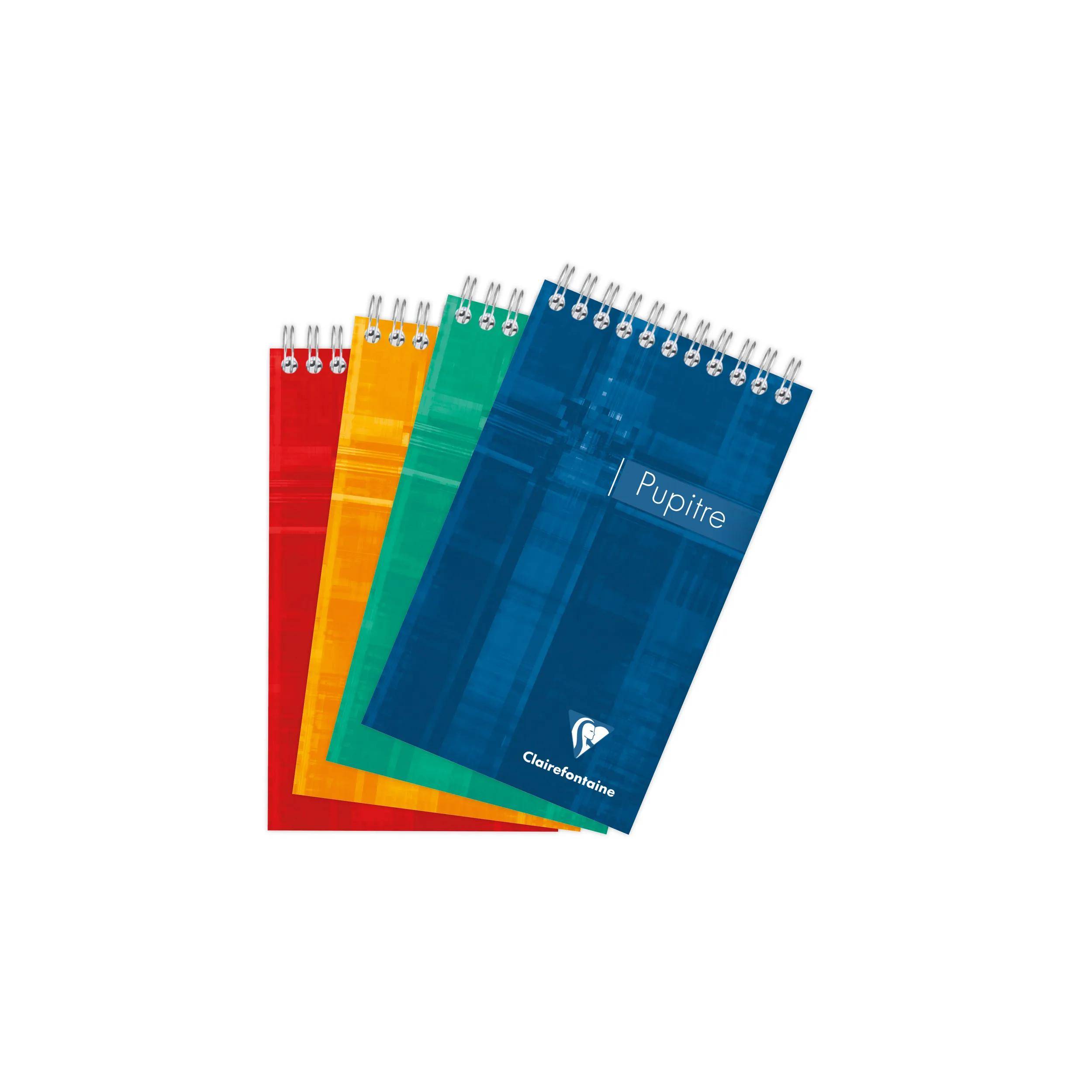 Clairefontaine 5x Block 10,5x17cm 80 Blatt kariert, Farben - Sortiert 8642C