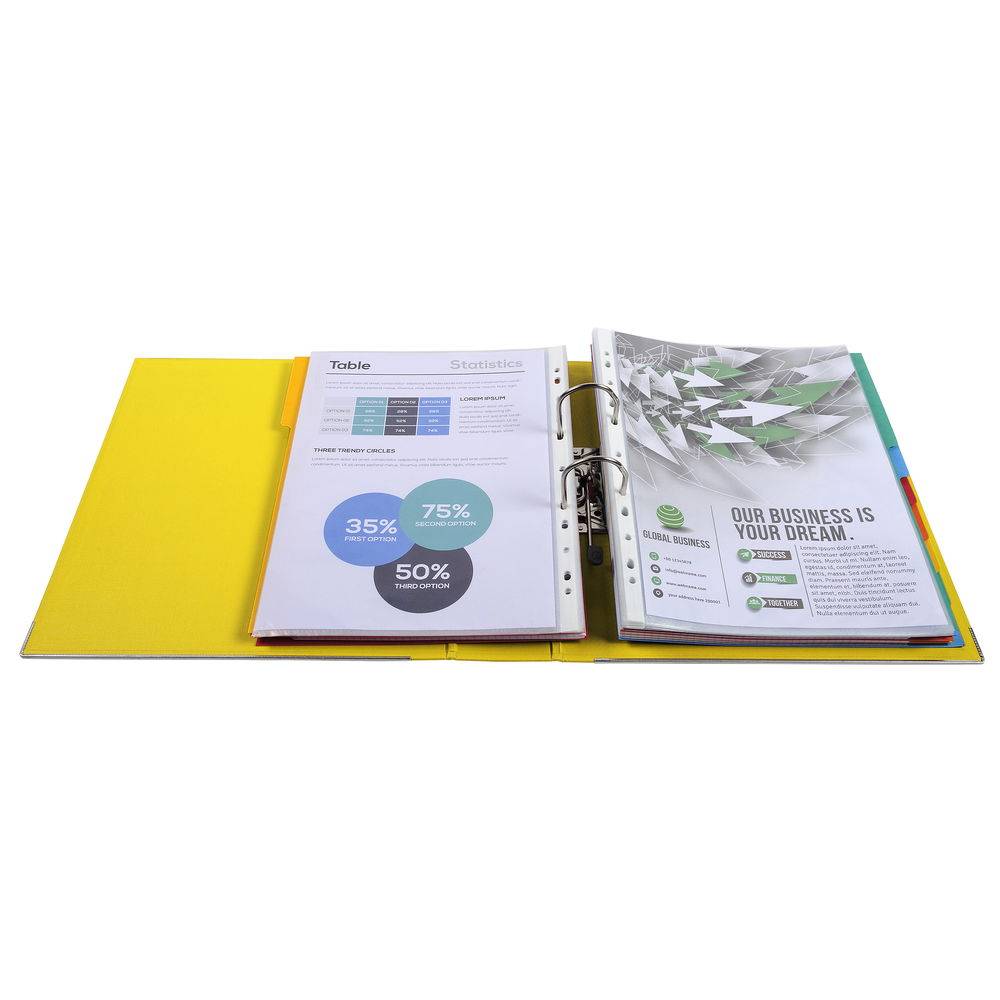 Exacompta 10x Ordner Prem'Touch außen PP Rücken 80mm 32x30cm A4 Maxi Gelb 53349E