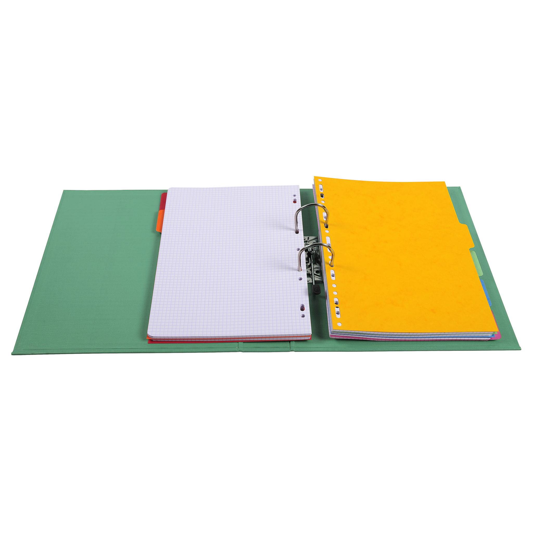 Exacompta 10x Ordner Prem'Touch PVC, Rücken 70mm, 32x29cm A4 Maxi, Grün, 53743E