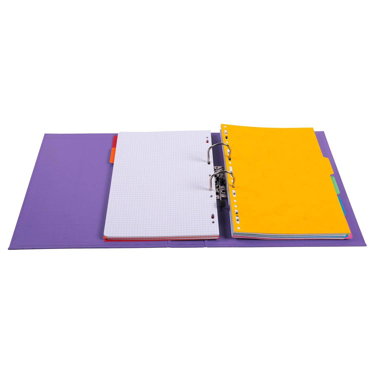 Exacompta 10x Ordner Prem'Touch PVC, Rücken 70mm, 32x29cm A4 Maxi, Lila, 53757E