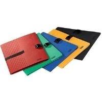 ELBA Dokumentenmappe CLIP'N GO, DIN A4, aus Karton, sortiert vergrößerbar, Textilverschluss