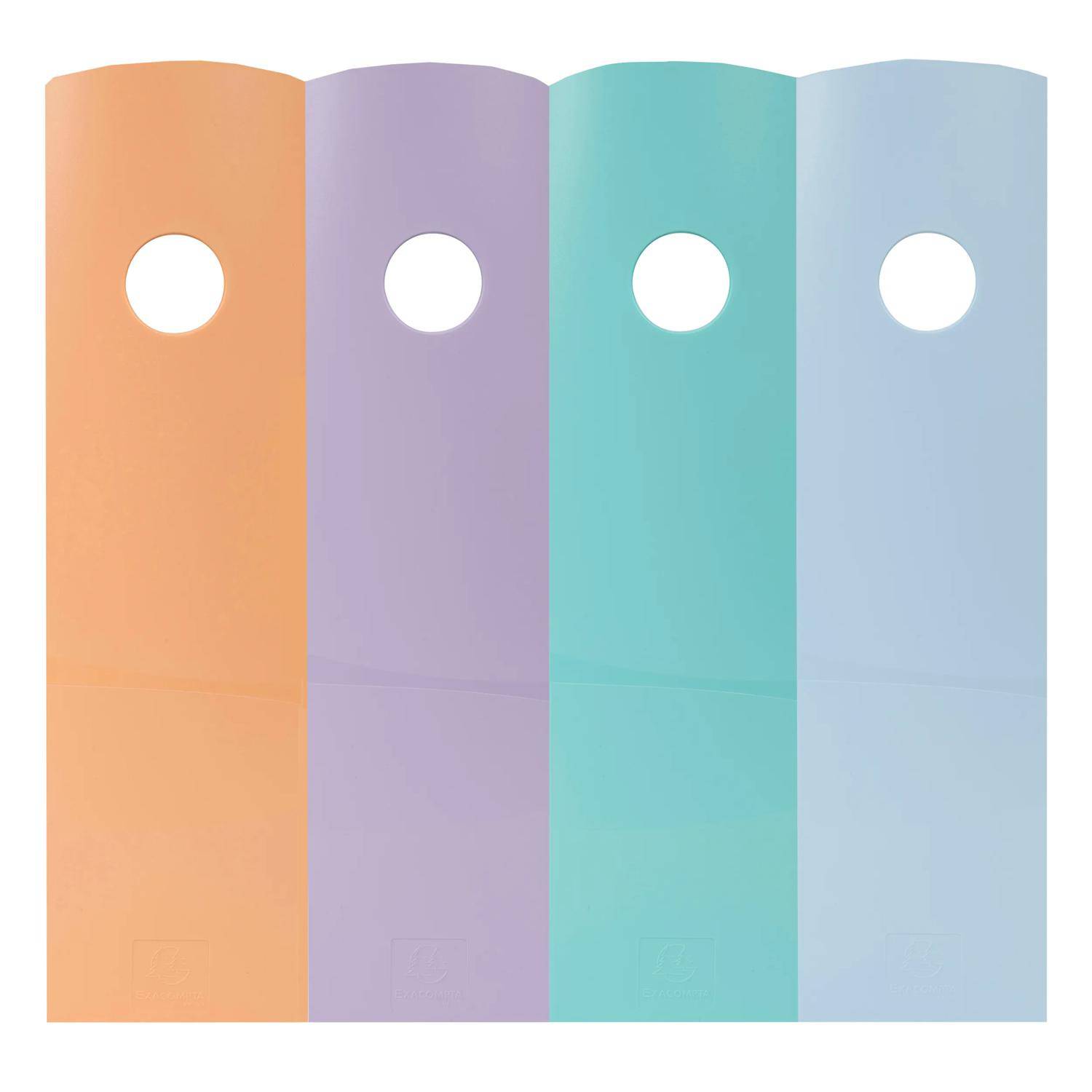 Exacompta Set mit 4 Stehsammlern MAG-CUBE, Aquarel - Farben sortiert - 18296SETD