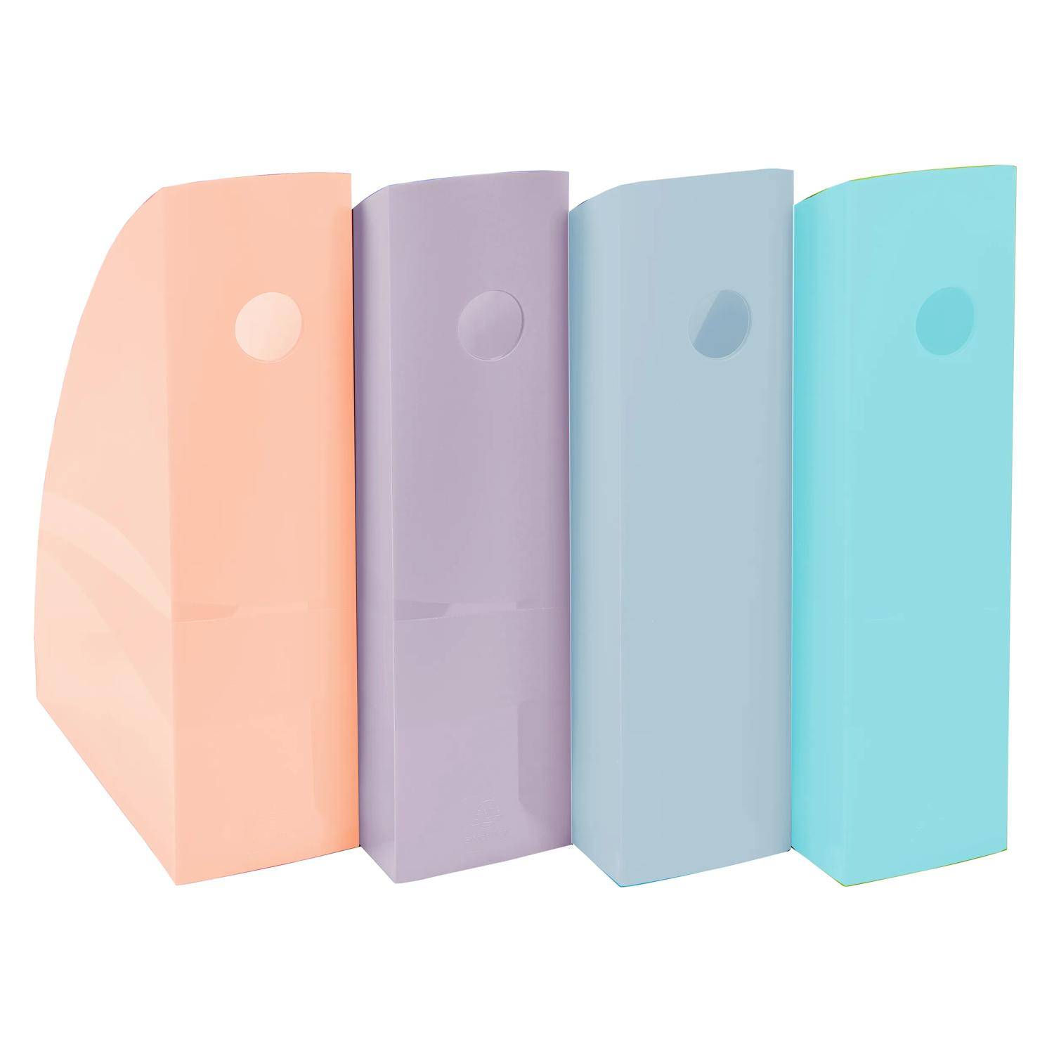 Exacompta Set mit 4 Stehsammlern MAG-CUBE, Aquarel - Farben sortiert - 18296SETD