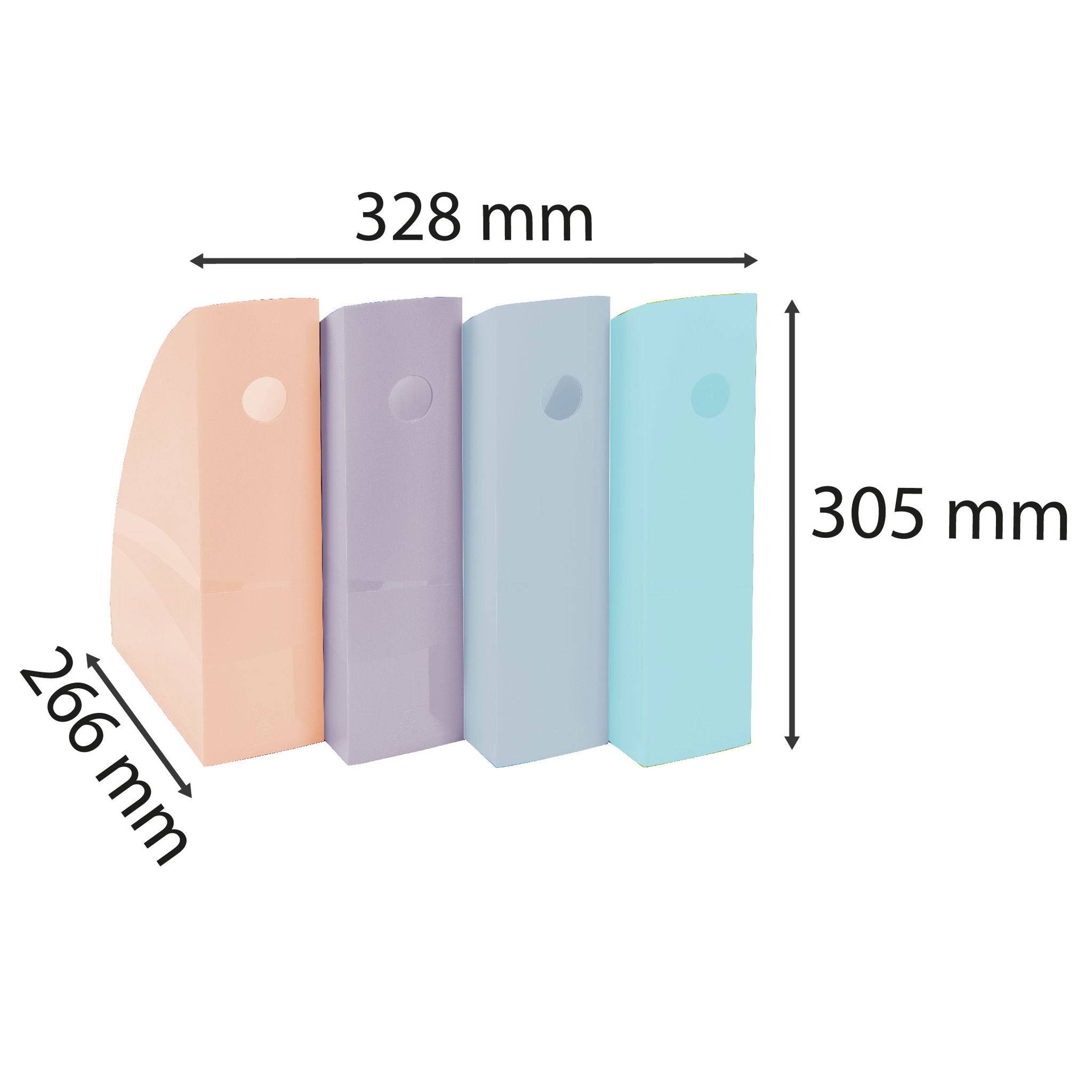Exacompta Set mit 4 Stehsammlern MAG-CUBE, Aquarel - Farben sortiert - 18296SETD