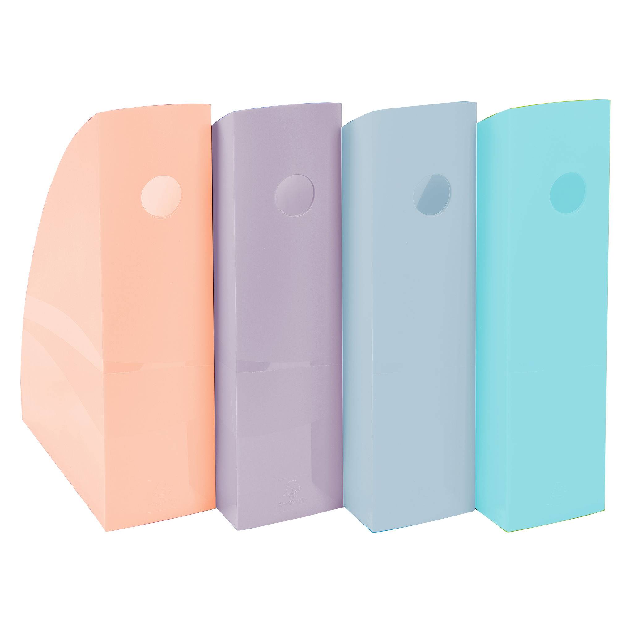 Exacompta Set mit 4 Stehsammlern MAG-CUBE, Aquarel - Farben sortiert - 18296SETD