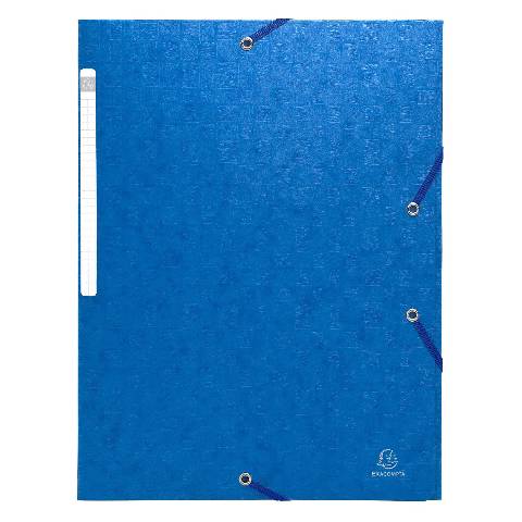 Exacompta 25x Sammelmappe + Gummizug 3 Klappen Karton 600g A4 MAXI Blau 55952E