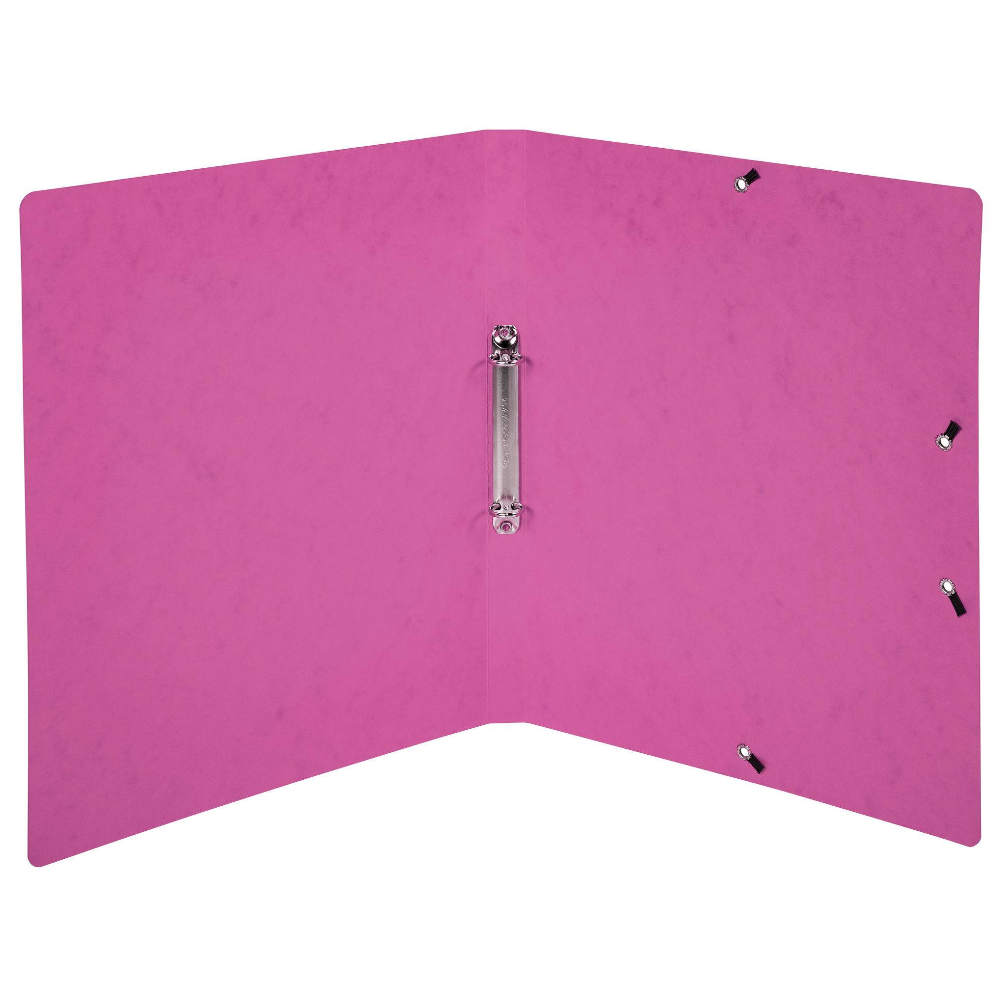 Exacompta 10x Ringhefter A4, 2 Ringe 15mm, Karton, bedruckt, Rosa, 542557E