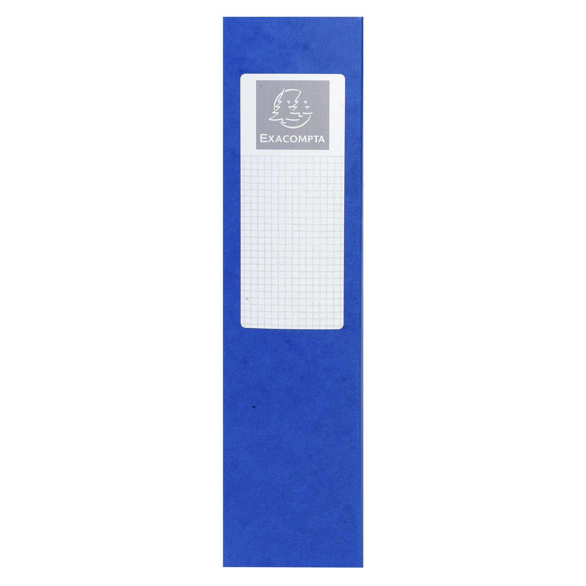 Exacompta 6x Archivbox Karton, 600g, Rücken 80mm + Etikett, A4, Blau, 50832E