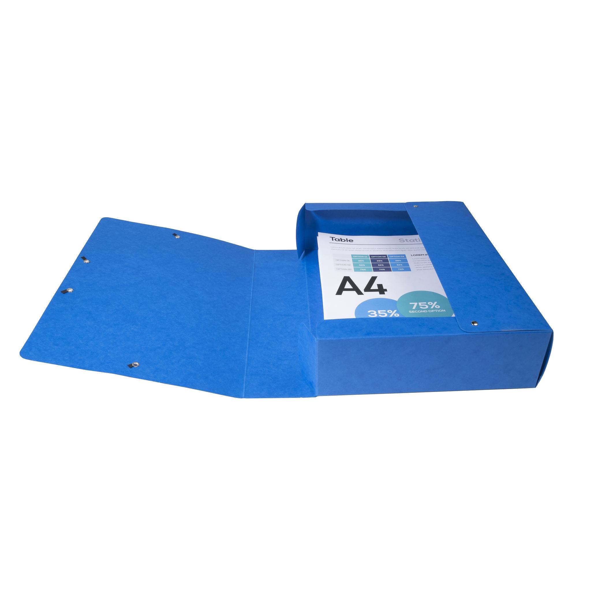 Exacompta 6x Archivbox Karton, 600g, Rücken 80mm + Etikett, A4, Blau, 50832E