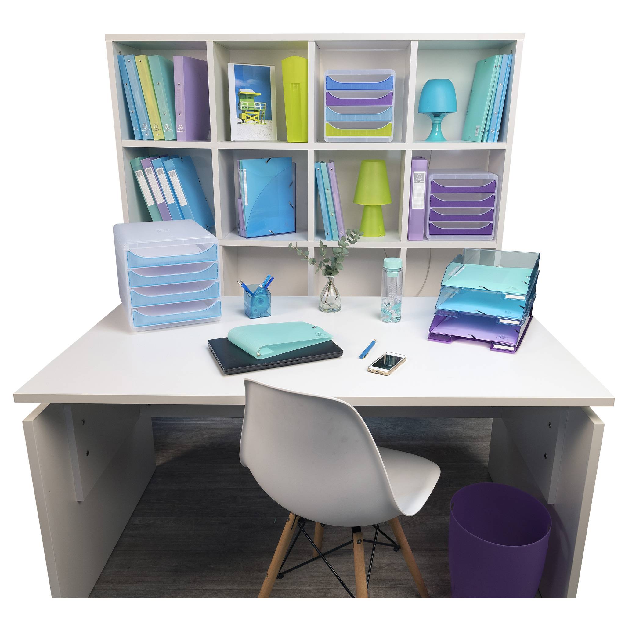 Exacompta Schubladenbox Big Box, 4 offene Schubladen, , sortiert, 310399D