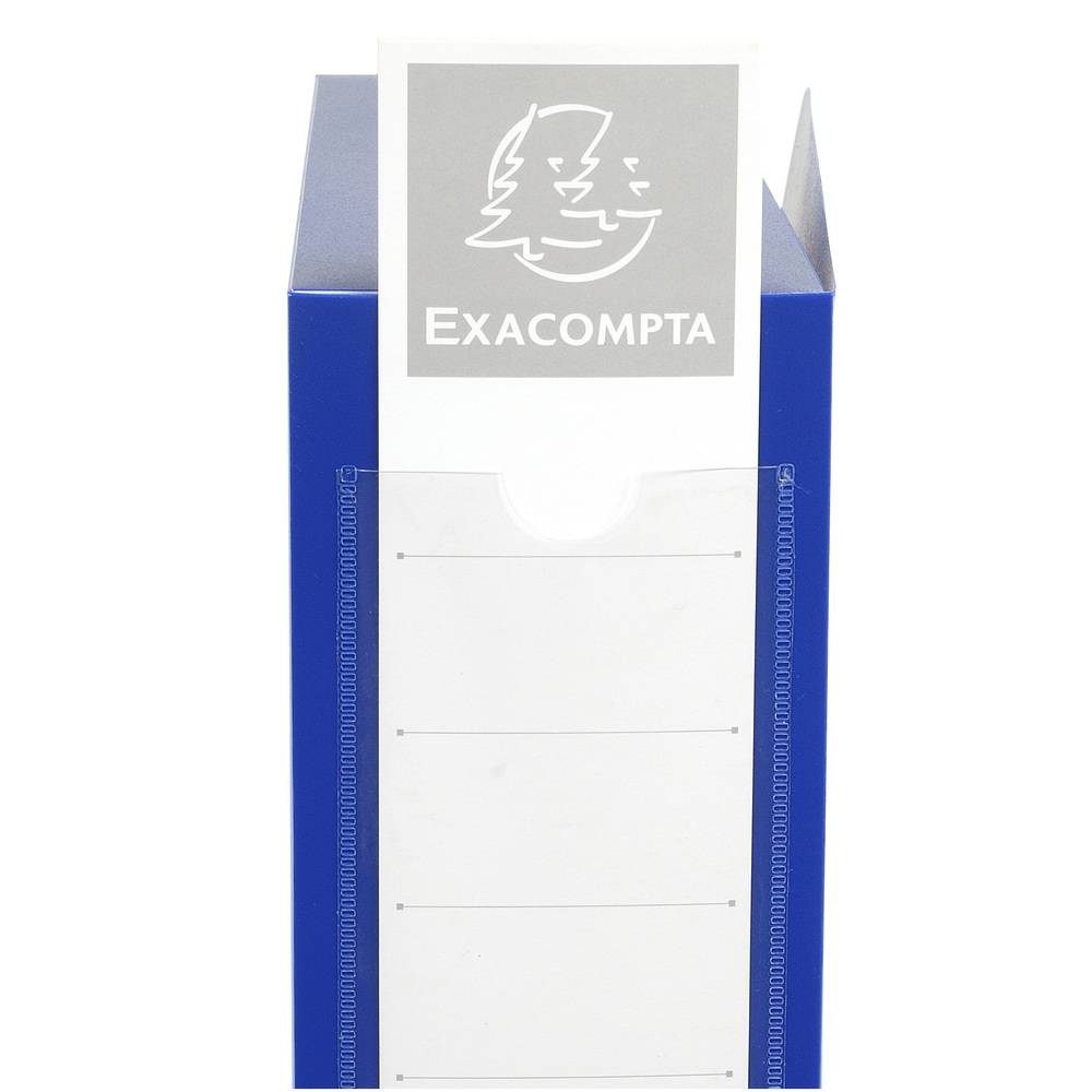 Exacompta 10x Archivbox + Knopf, PP 700µ, Rücken 80mm, A4, Blau, 59832E