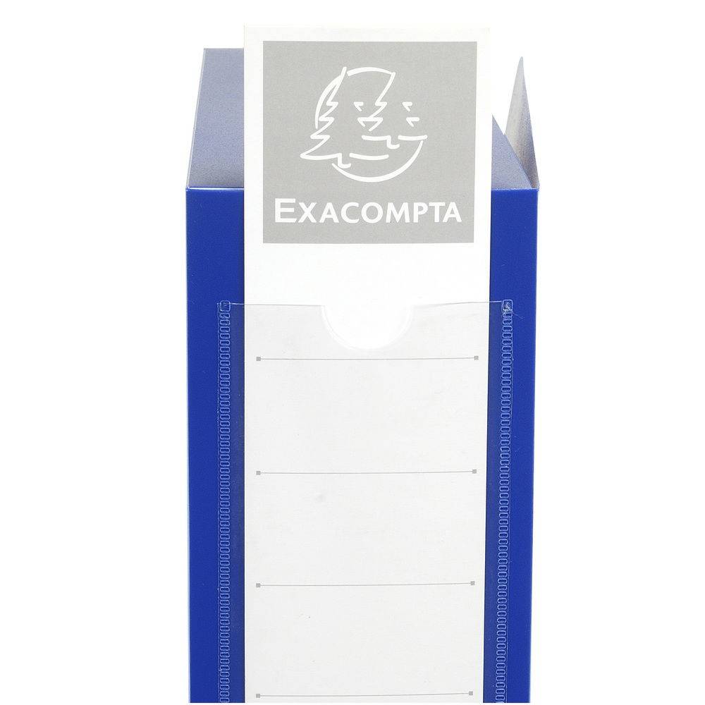 Exacompta 10x Archivbox + Knopf, PP 700µ, Rücken 80mm, A4, Blau, 59832E