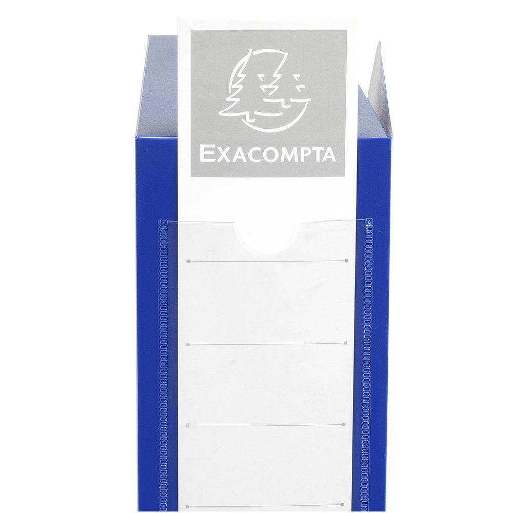 Exacompta 10x Archivbox + Knopf, PP 700µ, Rücken 80mm, A4, Blau, 59832E