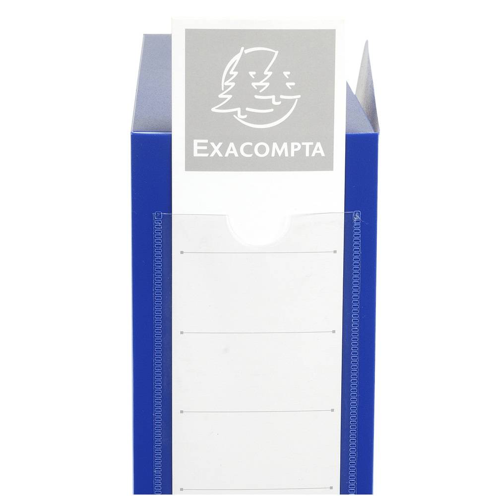 Exacompta 10x Archivbox + Knopf, PP 700µ, Rücken 80mm, A4, Blau, 59832E