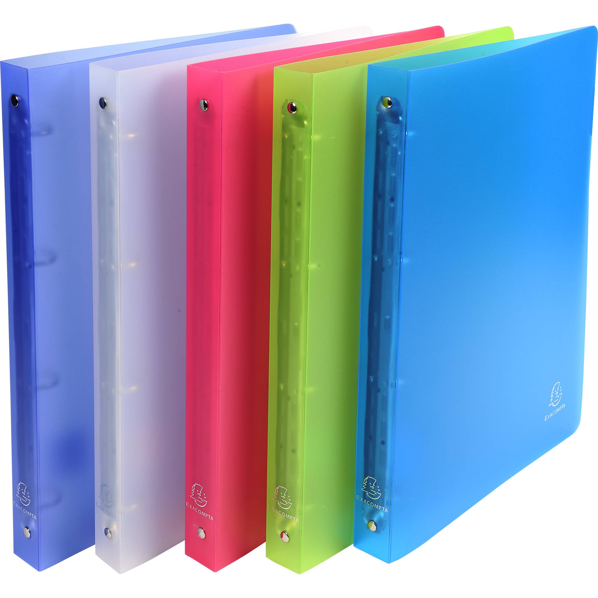 Exacompta 10x Ringbuch PP 700µ + 2 Ringen 30mm Rücken 40mm A4 sortiert 514699E