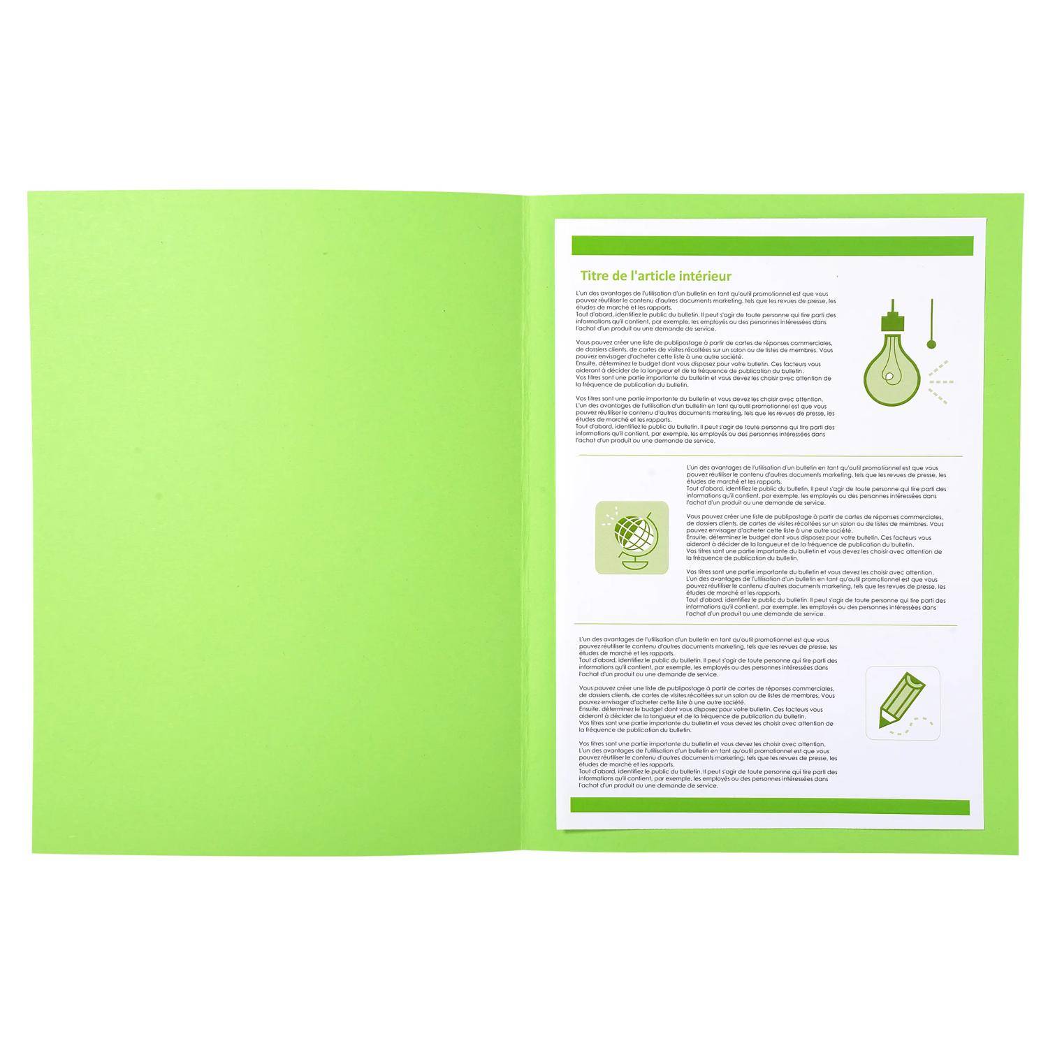 Exacompta 5x 50 Aktendeckeln mit Index, RC, A4 ,, Intensivgrün, 435013E