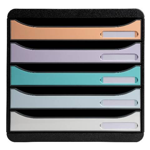 Exacompta Schubladenbox Big Box Plus 5 offene Schubladen Aquarel 3094296D