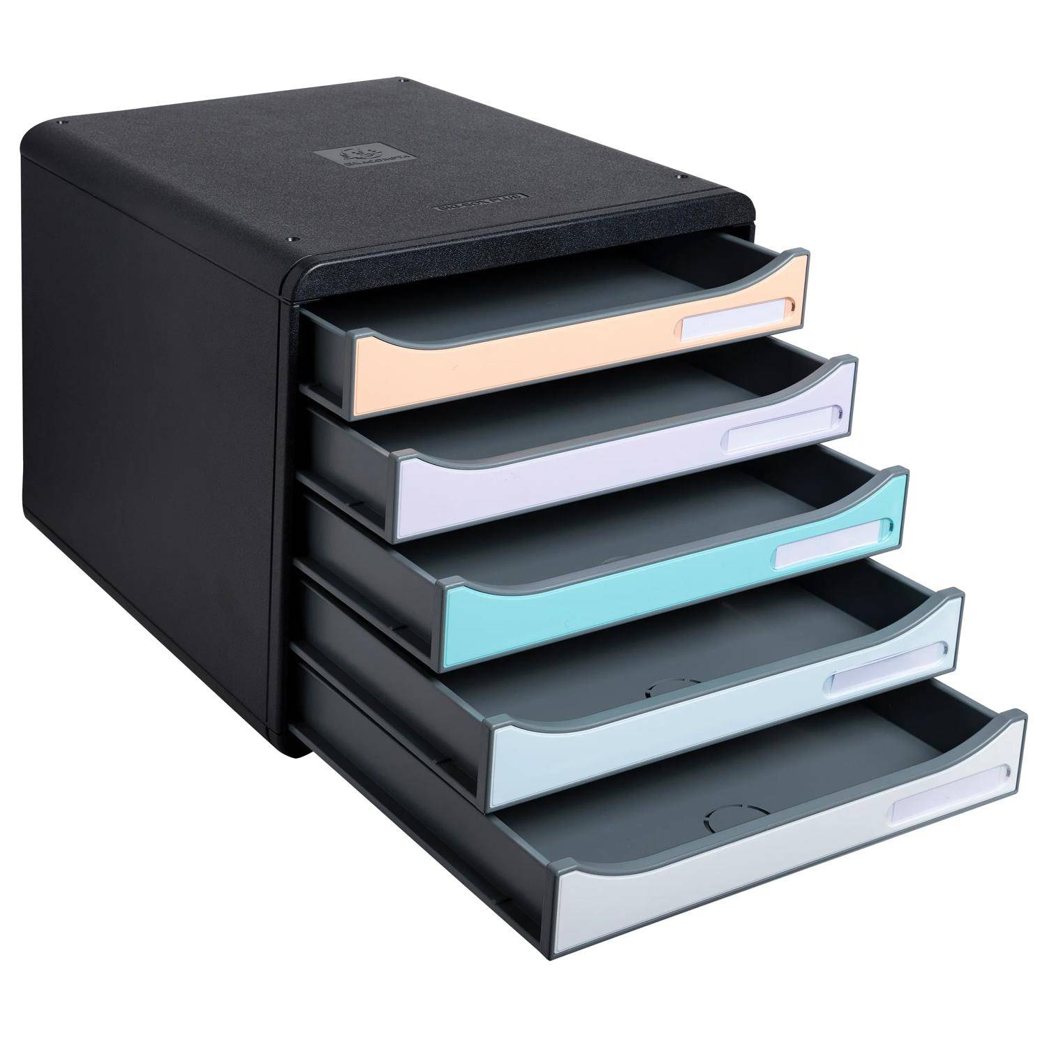 Exacompta Schubladenbox Big Box Plus 5 offene Schubladen Aquarel 3094296D