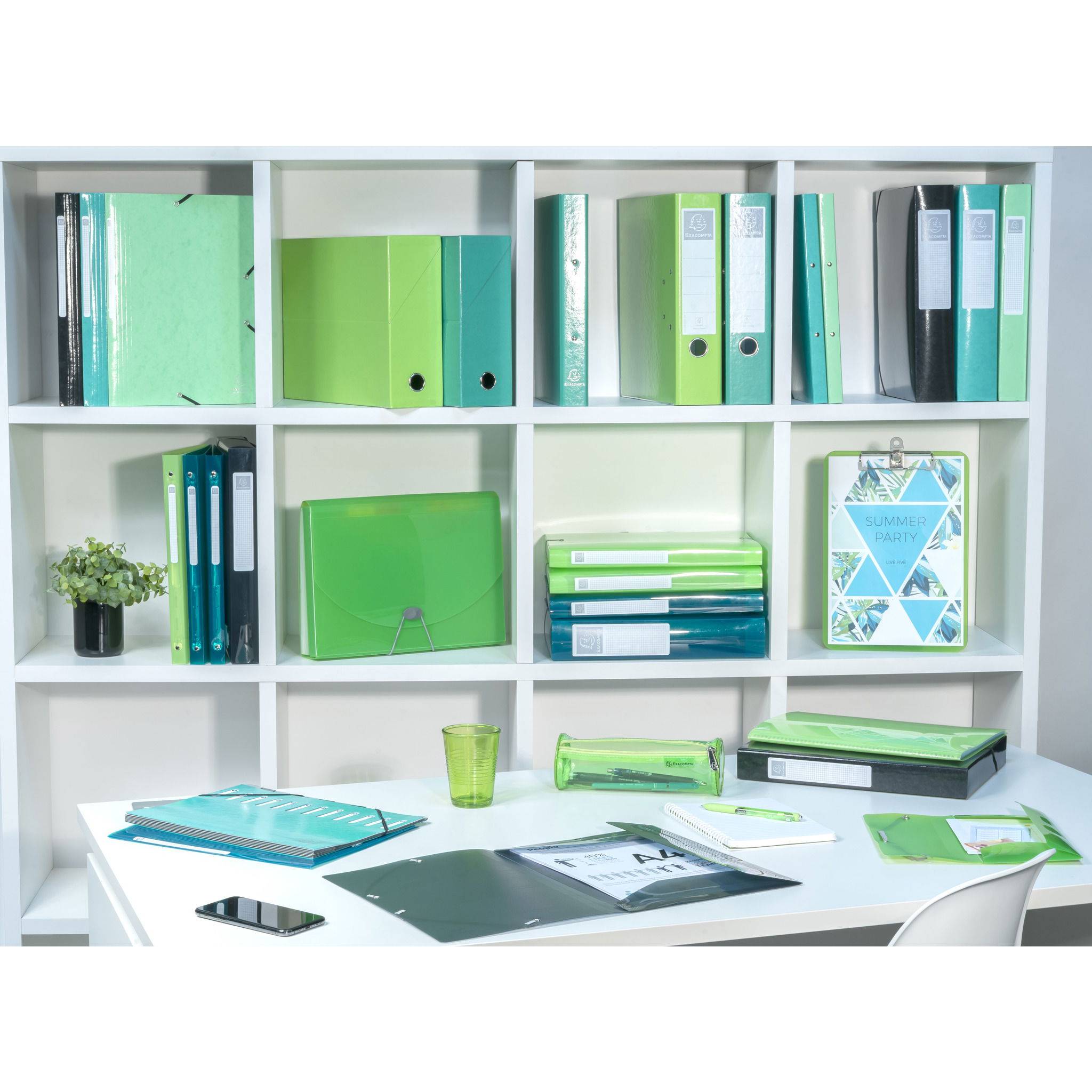 Exacompta 5x Transferbox Karton, Rücken 90mm, 25,5x34x9 cm A4, , Weiß, 89931E