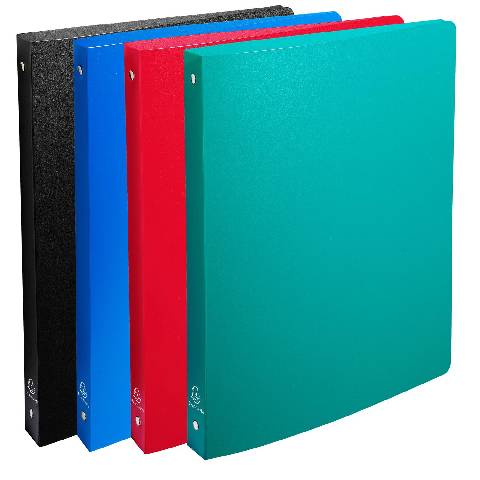 Exacompta 5x Ringbuch PP 700µ 4Ring Rücken 30mm A4 Überbreite sortiert 51490E