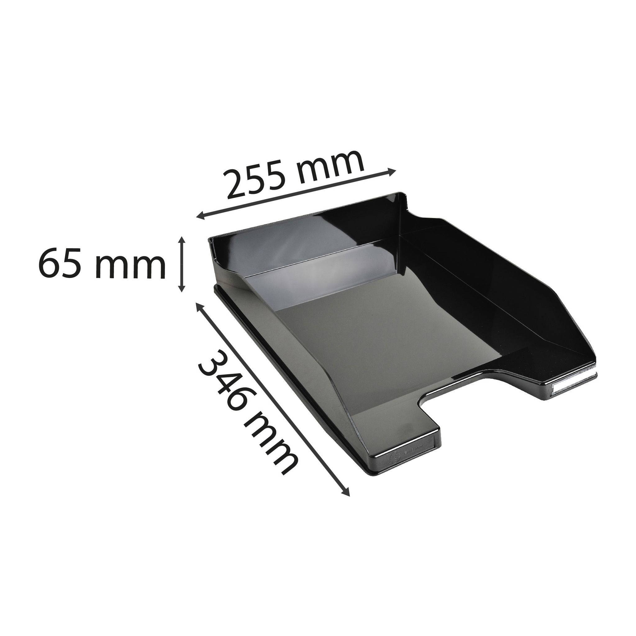 Exacompta 6x Briefablage COMBO MIDI, Kollektion Office, Schwarz Glossy, 113214D