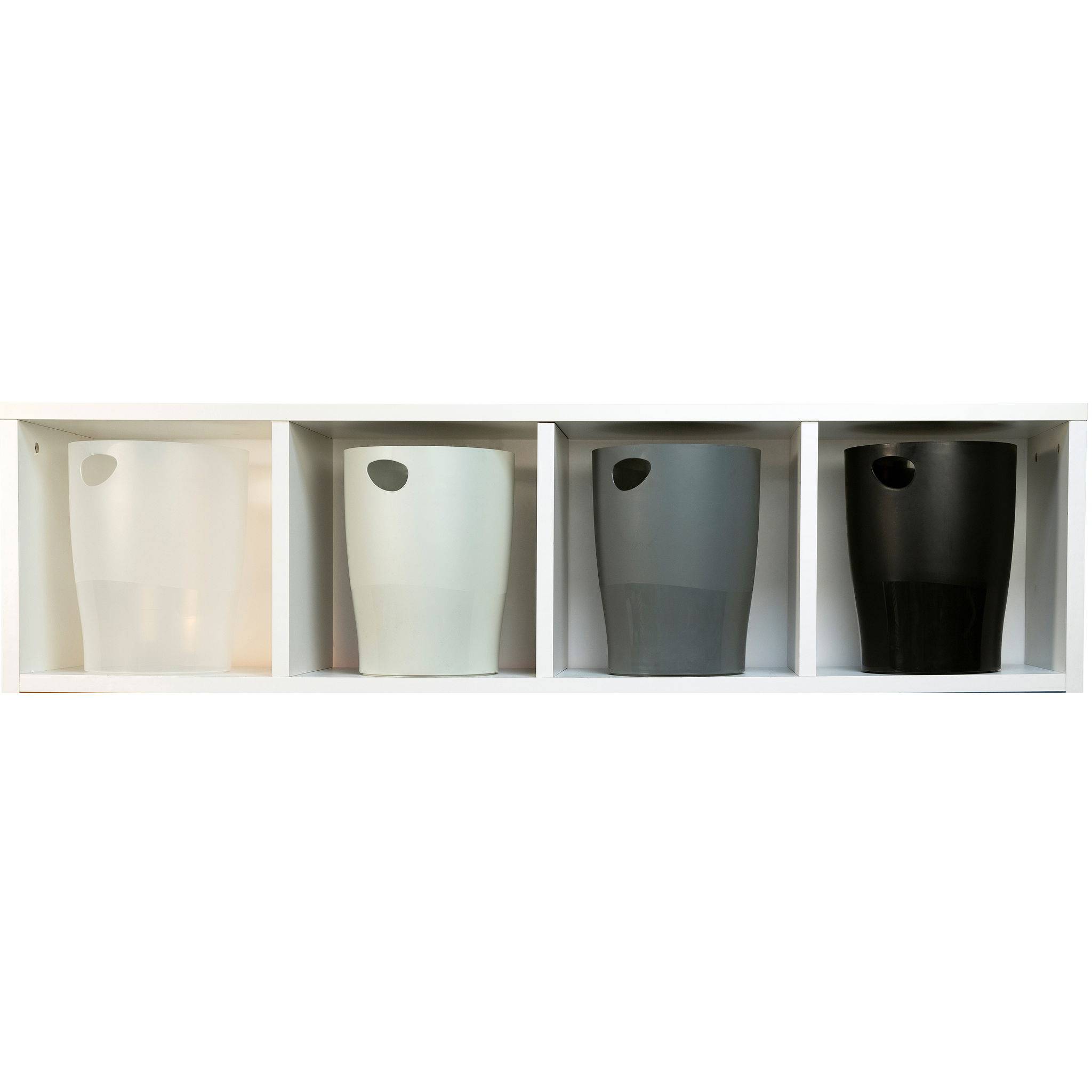 Exacompta 8x Papierkorb ECOBIN, 15 Liter, Office - Frostweiß - 45357D