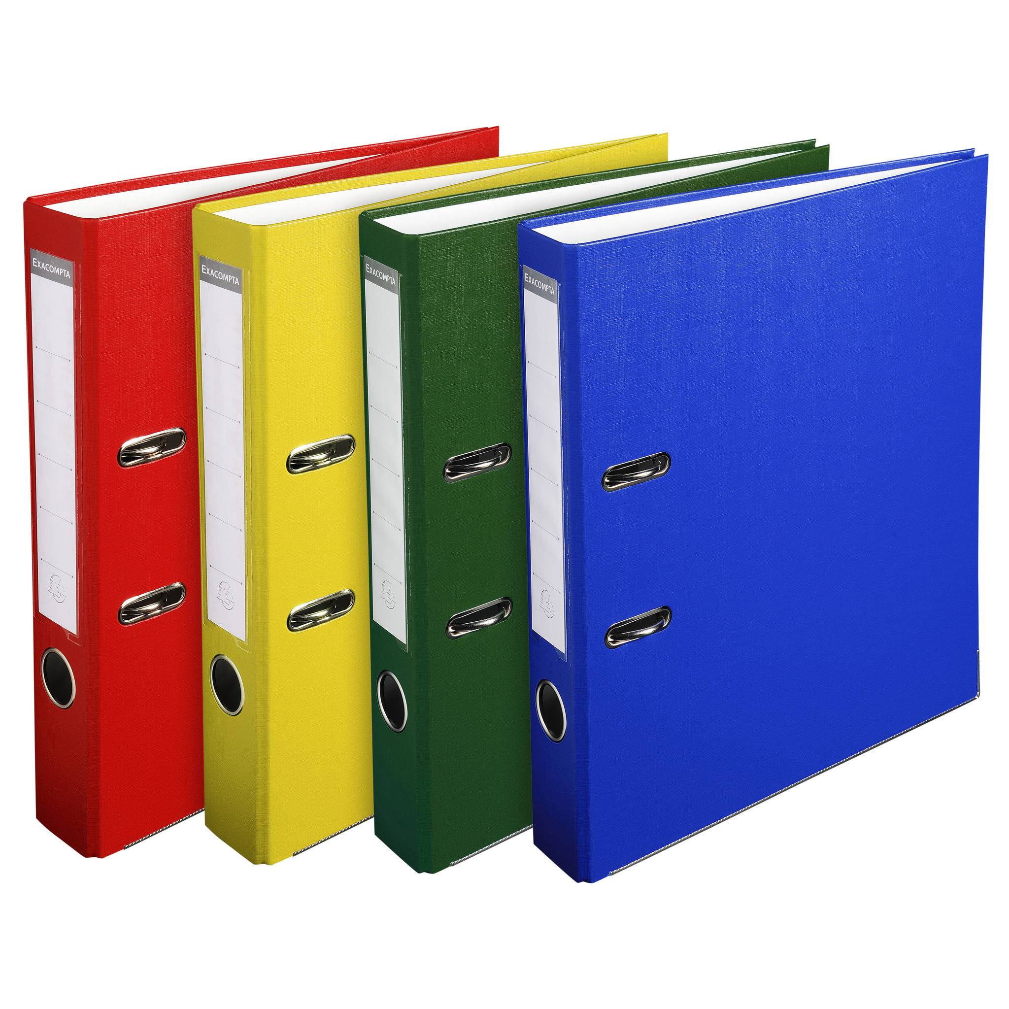 Exacompta 20x Ordner PP, + 2 Ringen, Rücken 50mm, 32x29cm A4, sortiert, 915400B