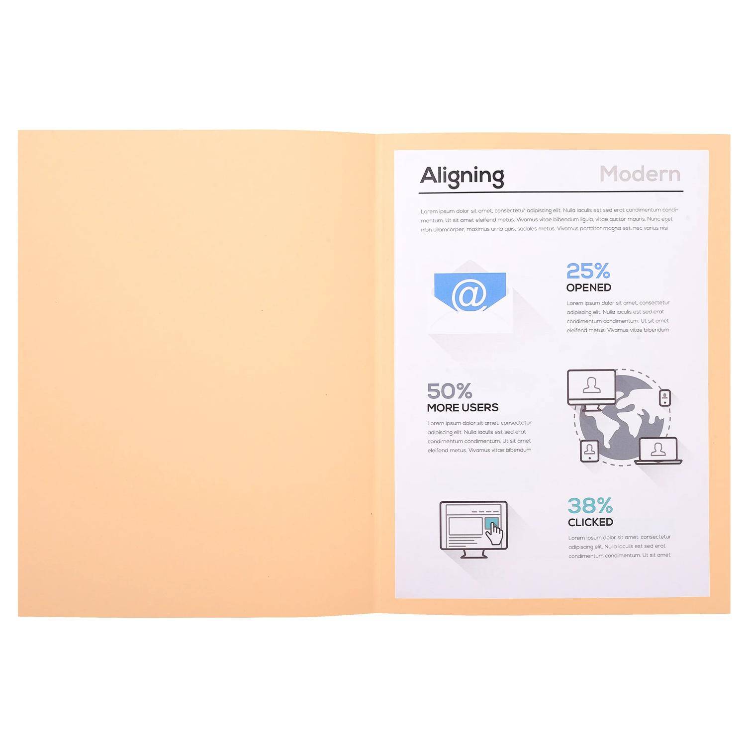 Exacompta 5x Pack 100 Aktendeckeln Recycling 220g A4 - Sand - 410002E