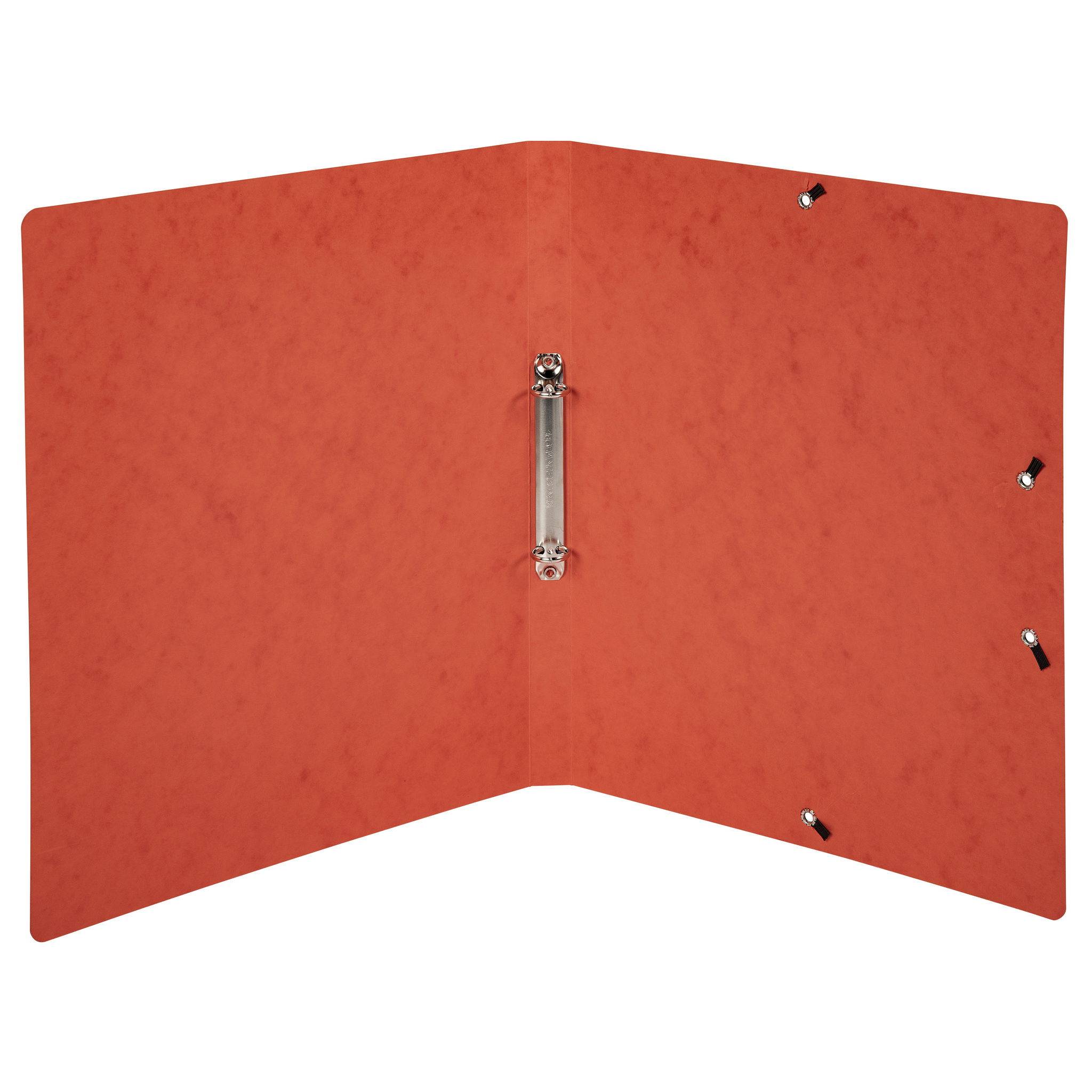 Exacompta 10x Ringhefter A4, 2 Ringe 15mm, Colorspan-Krt. bedruckt, Rot, 542555E