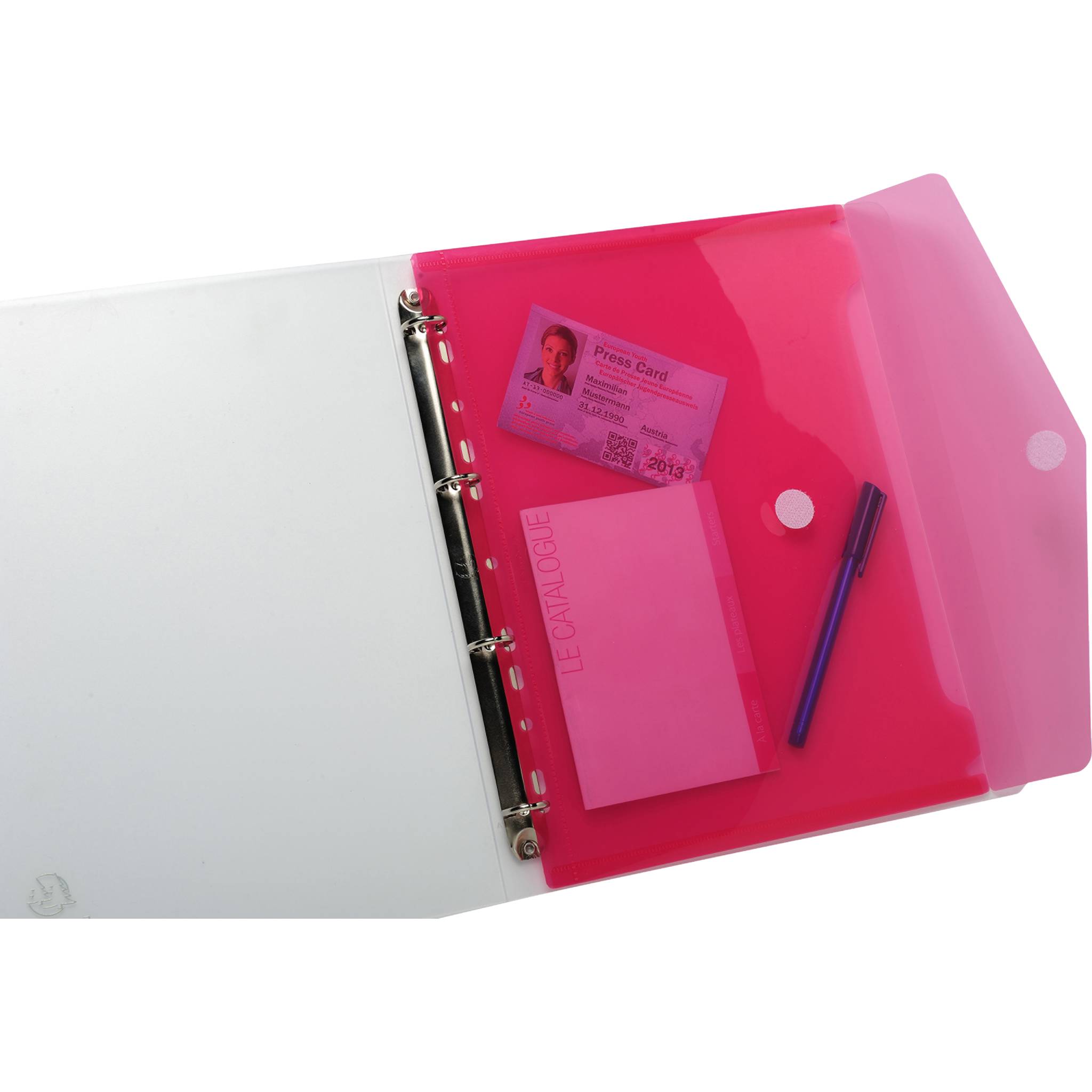 Exacompta 10x Pack 5 Prospekttaschen, gelocht, aus PP, A4, sortiert, 57380E