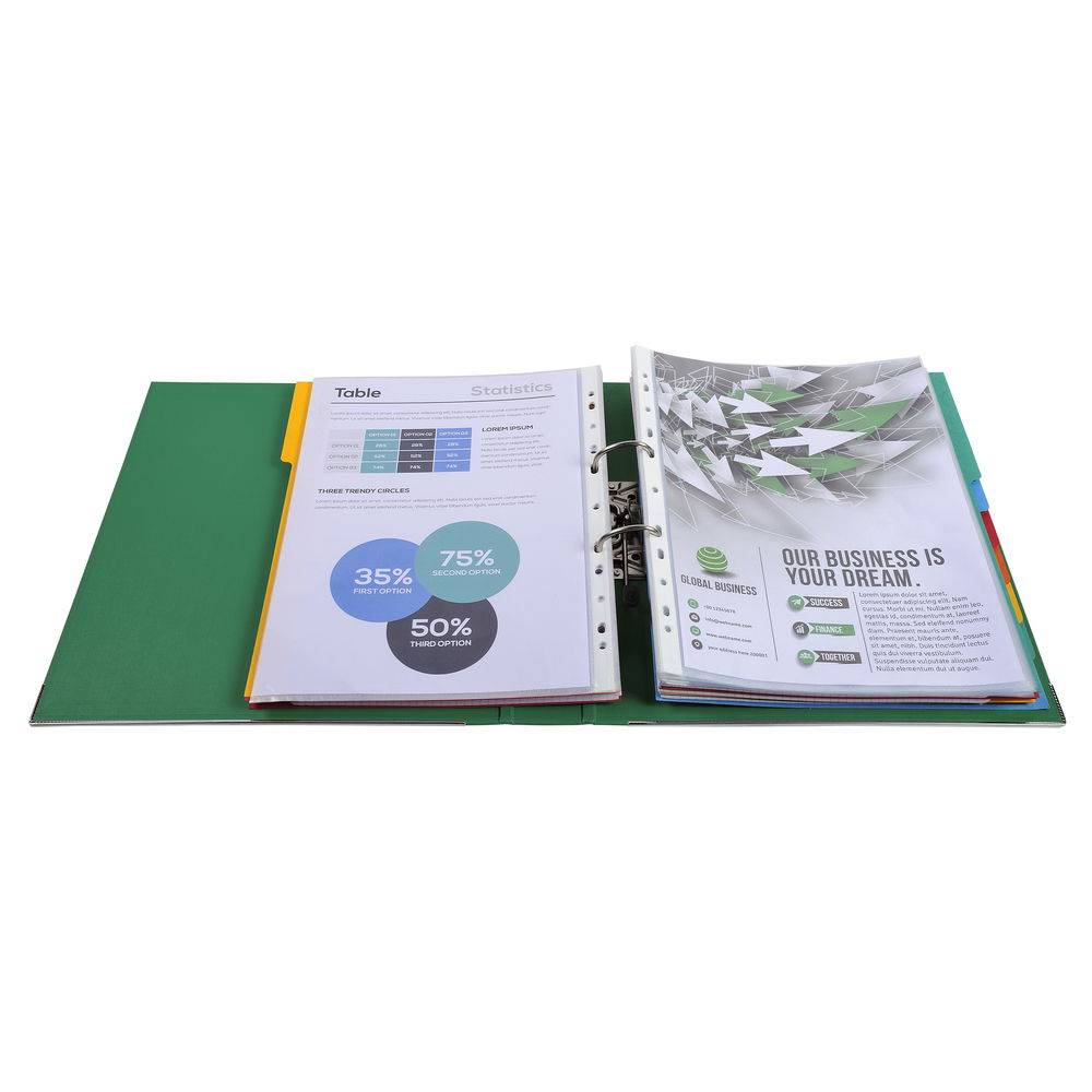 Exacompta 10x Ordner Prem'Touch außen PP Rücken 50mm A4 Maxi Dunkelgrün 53153E