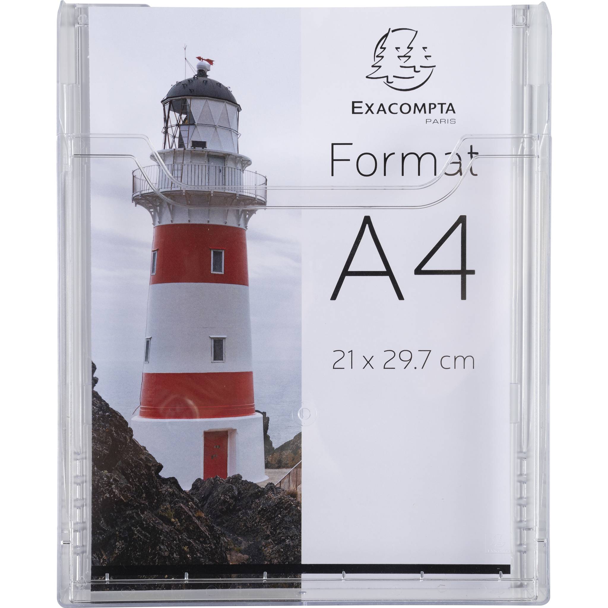 Exacompta 10x Wandprospekthalter A4 vertikal, Exacryl - Kristall - 65158D