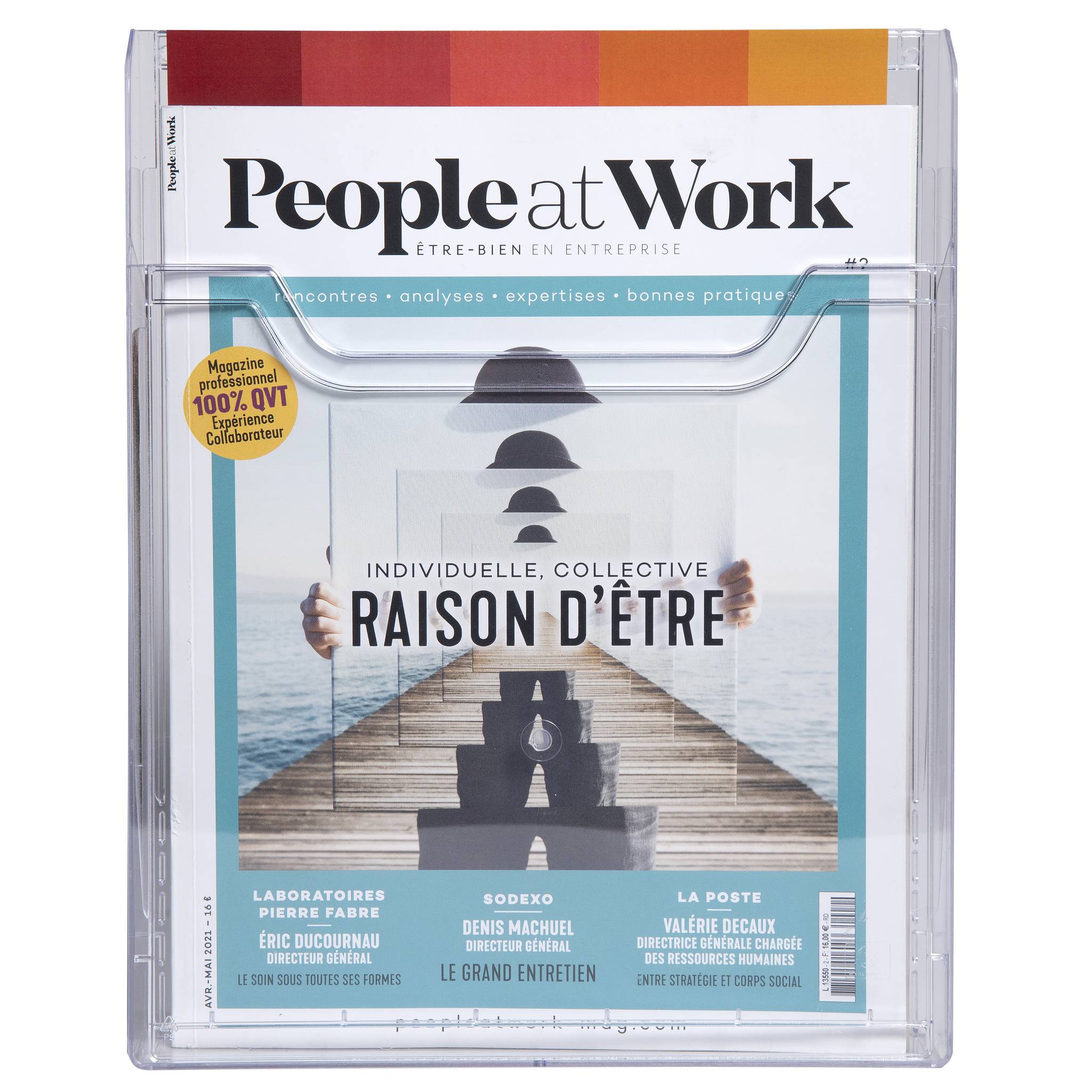 Exacompta 10x Wandprospekthalter A4 vertikal, Exacryl - Kristall - 65158D