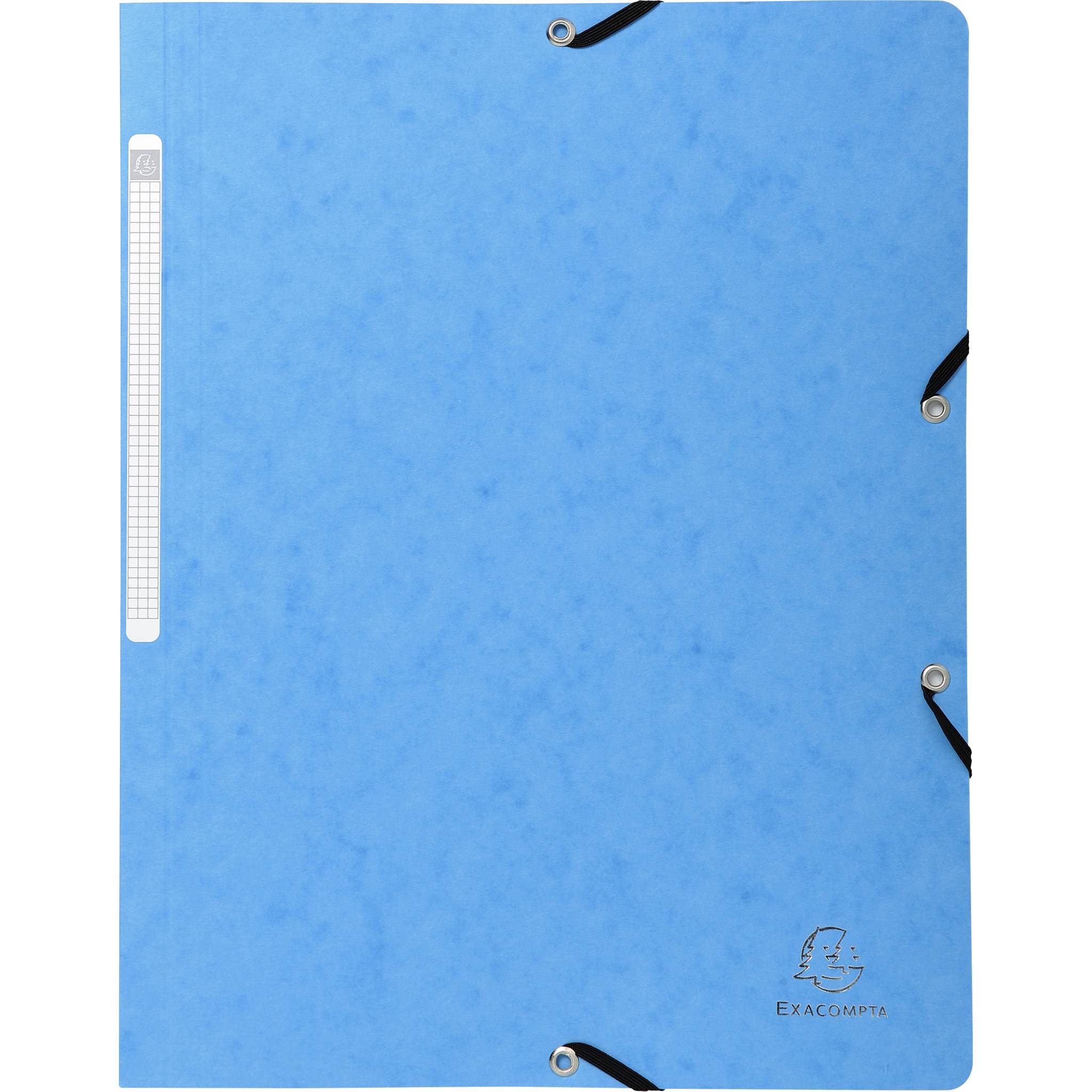 Exacompta 25x Eckspannmappe + Gummizug ohne Klappen, Karton, A4, Türkis, 5569E