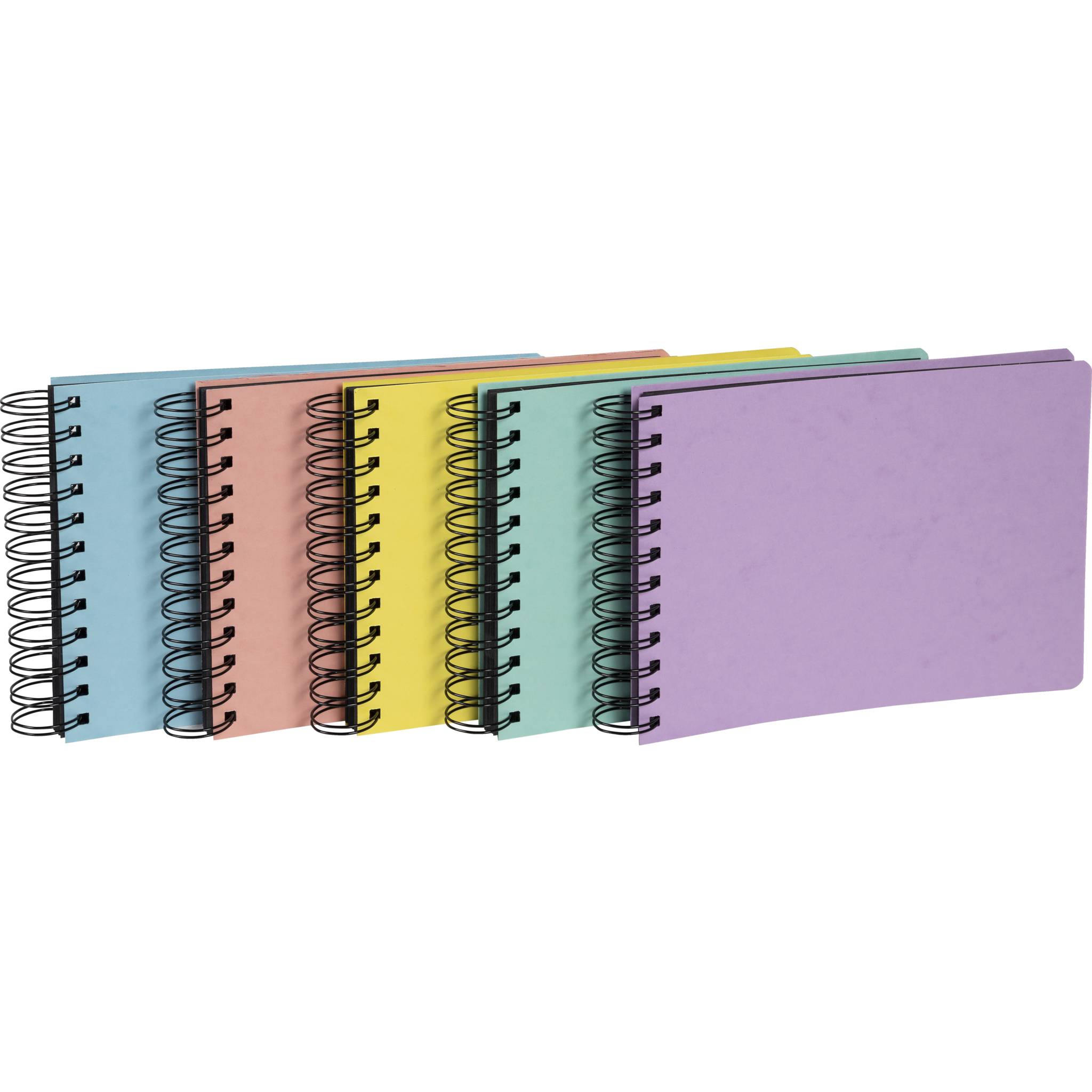 Exacompta 6x Fotoalbum Spiralbindung 50 Seiten schwarz 23x16cm sortiert 16560E