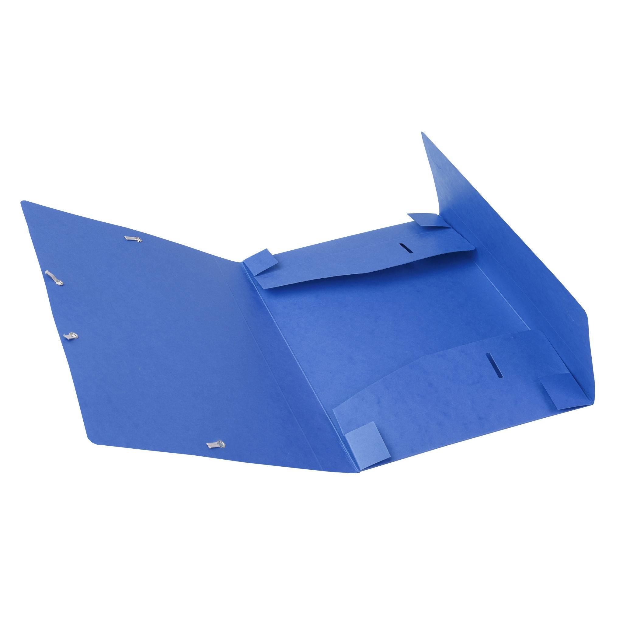 Exacompta 10x Archivbox Rücken 40mm Karton + 3 Klappen Gummizug A4 Blau 14005H
