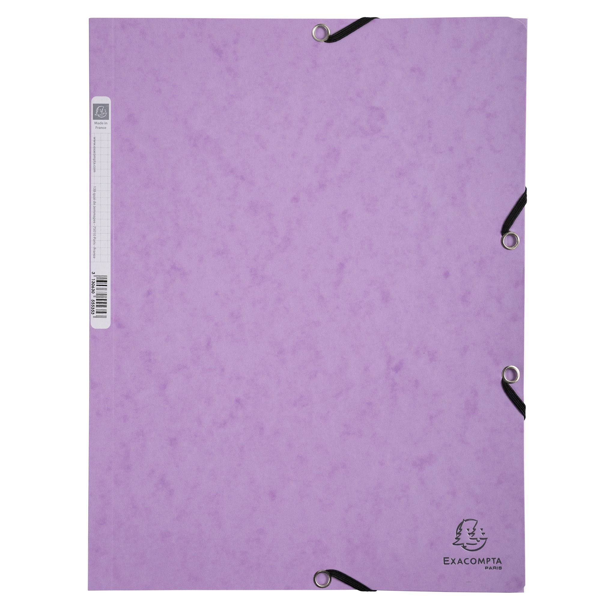 Exacompta 50x Sammelmappe +Gummizug Karton Serie Aquarel A4 sortiert 55560E