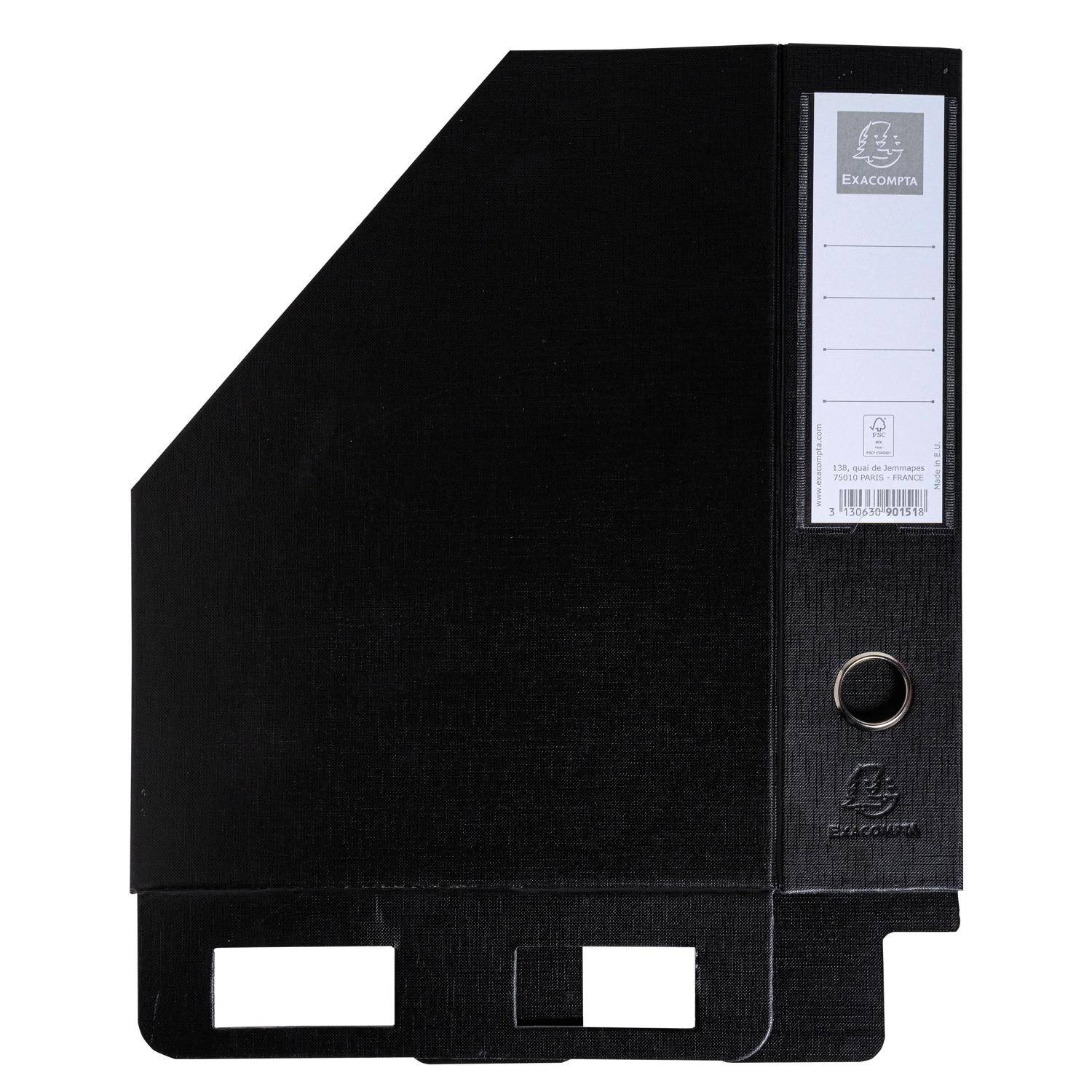 Exacompta 10x Stehsammler PP, Rückenbreite 70mm, 23x31cm für A4, Schwarz, 90151E