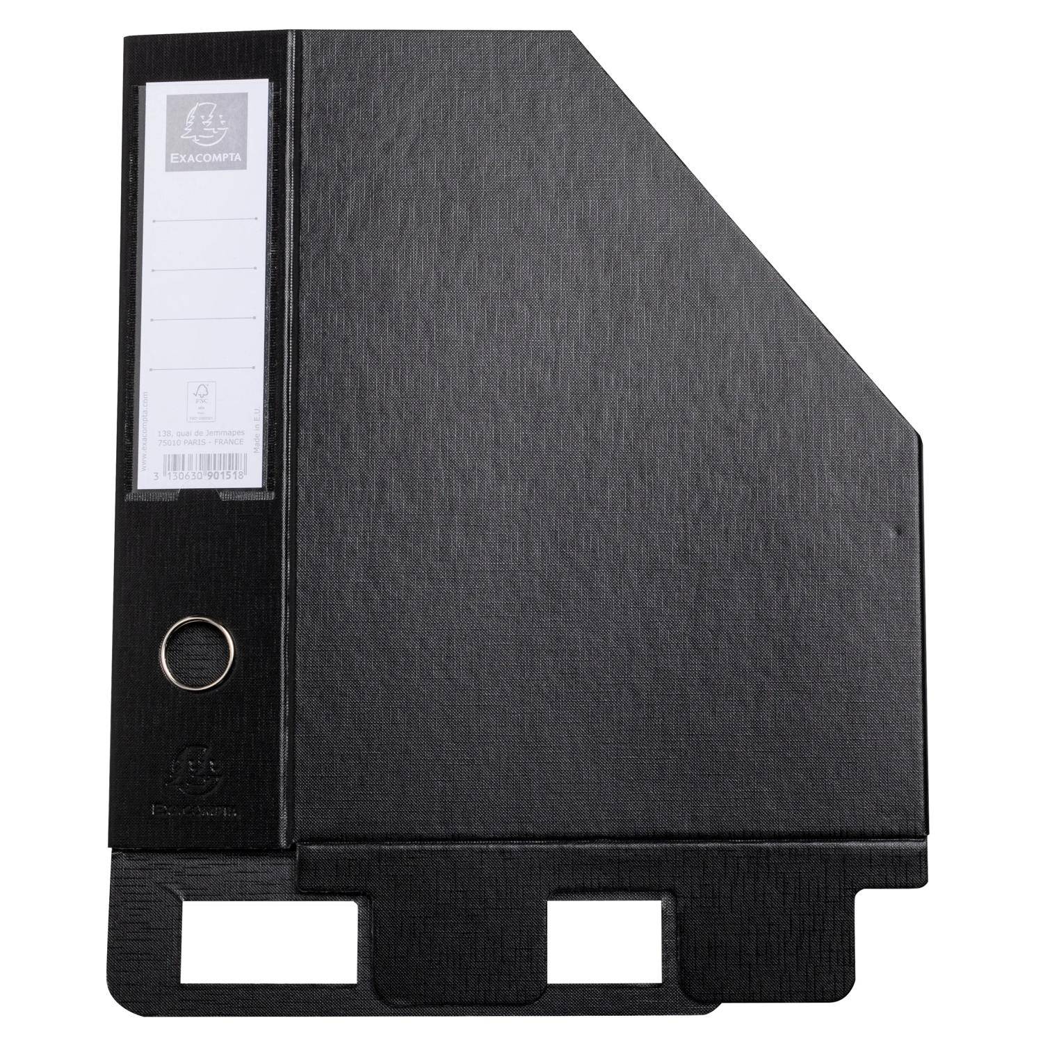 Exacompta 10x Stehsammler PP, Rückenbreite 70mm, 23x31cm für A4, Schwarz, 90151E