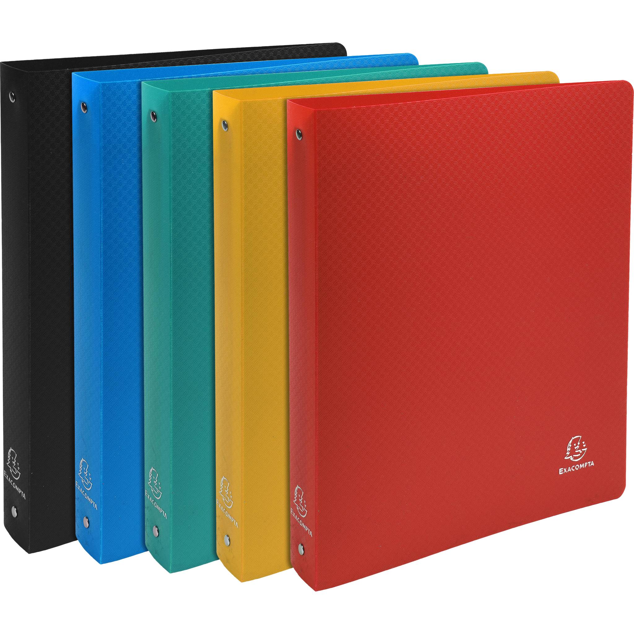 Exacompta 20x Ringbuch PP 700µ 4Ring Rücken 40mm A4 Überbreite sortiert 51280E