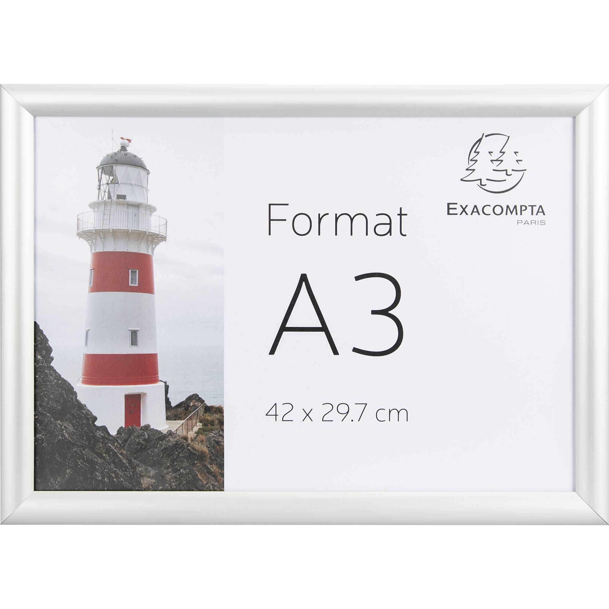 Exacompta 5x Wandplakatrahmen mit Rahmen aus Aluminium A3 - Kristall - 8394358D