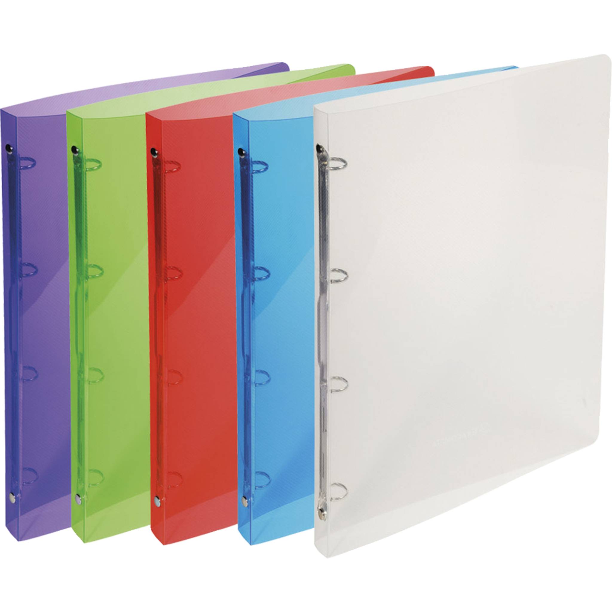 Exacompta 30x Ringbuch PP 500µ 4 Ringen Rücken 20mm A4 sortiert 51198E