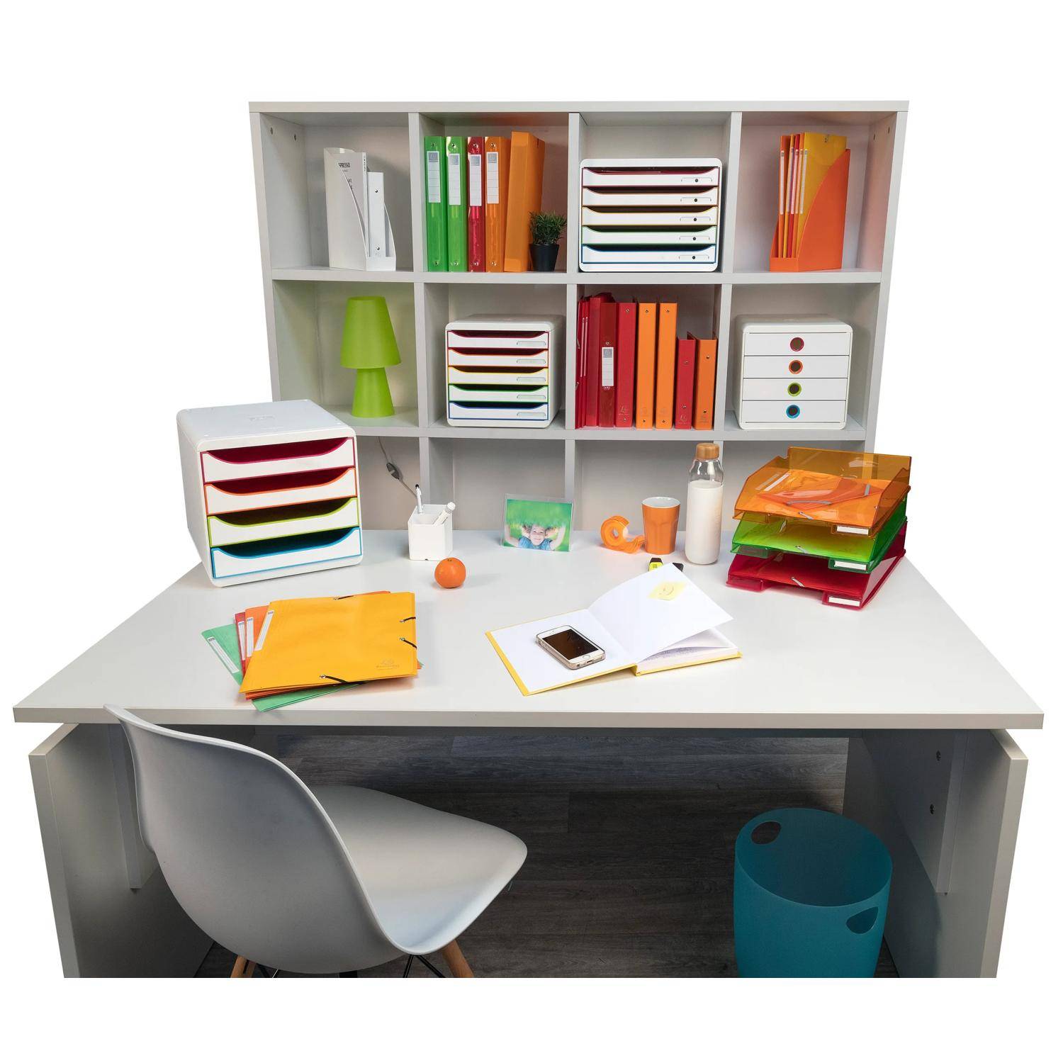 Exacompta 10x Stifteköcher PEN-CUBE, Office - Weiß - 67713D