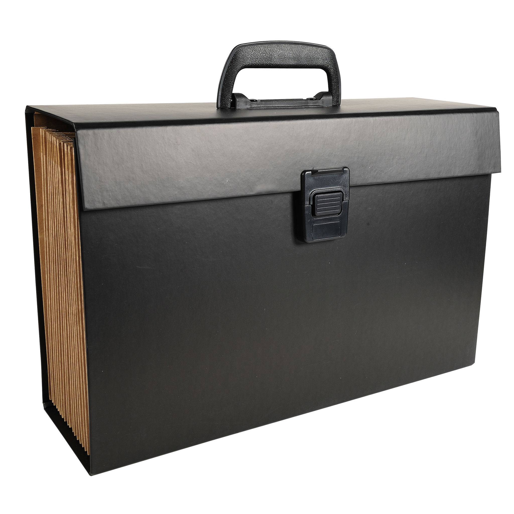 Exacompta 4x Dokumententasche mit Griff, 20 Fächer, für A4 - Schwarz - 58421E