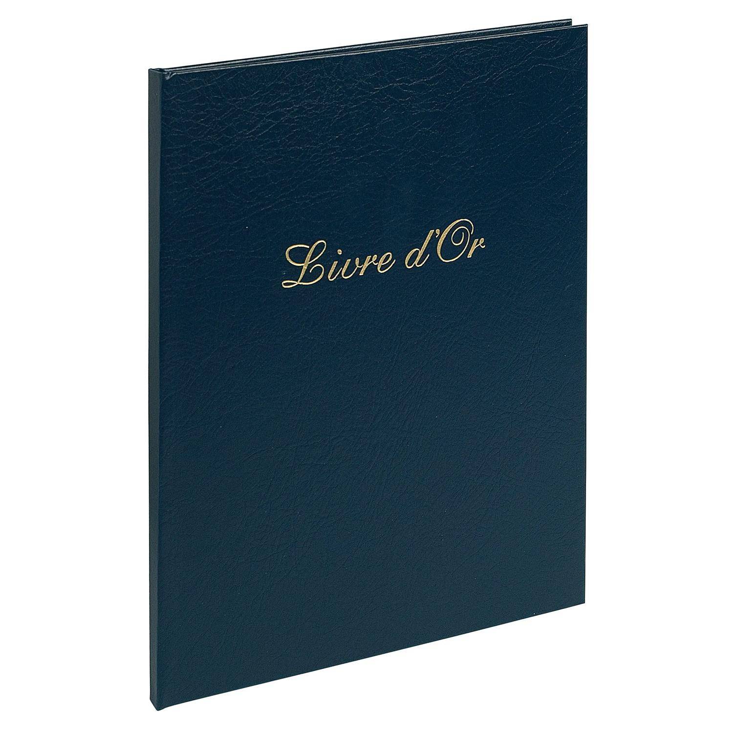 Exacompta 3x Gästebuch Balacron 50 Blatt weiß 27x22 cm Hochformat sortiert 983E