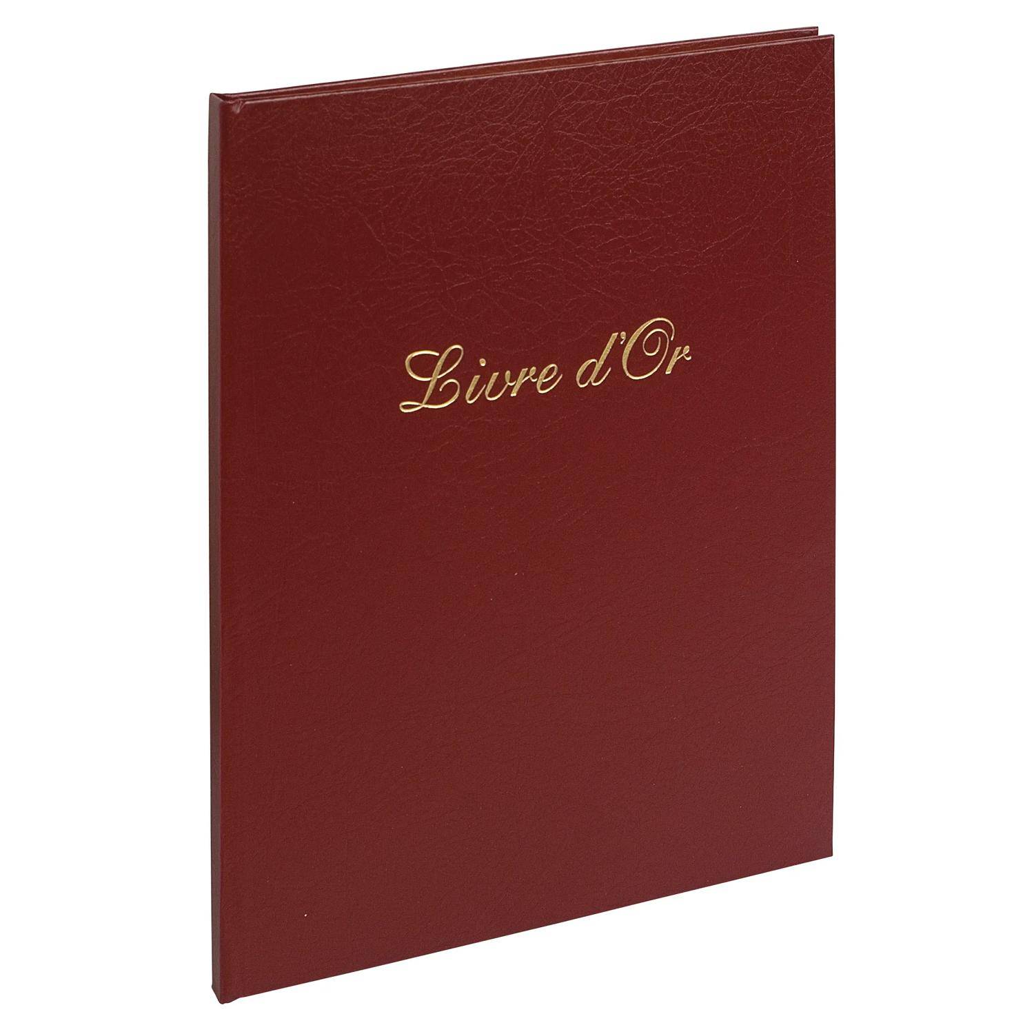 Exacompta 3x Gästebuch Balacron 50 Blatt weiß 27x22 cm Hochformat sortiert 983E