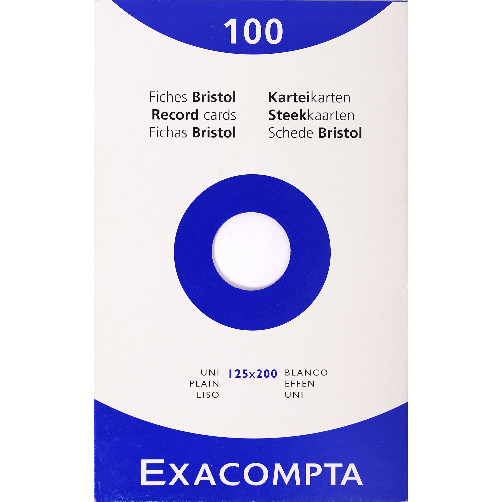 Exacompta 12x Karteikarten 125x200mm blanko Faltschachtel +100 Stück Weiß 13303E