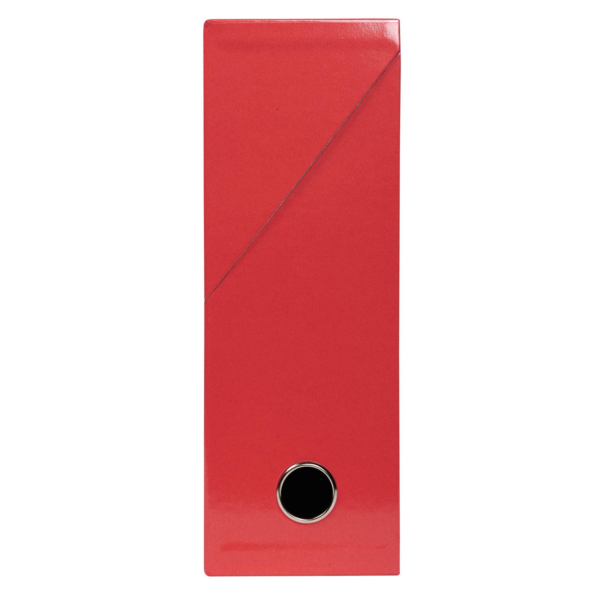 Exacompta 5x Transferbox Karton, Rücken 90mm, 25,5x34x9 cm A4, , Rot, 89925E