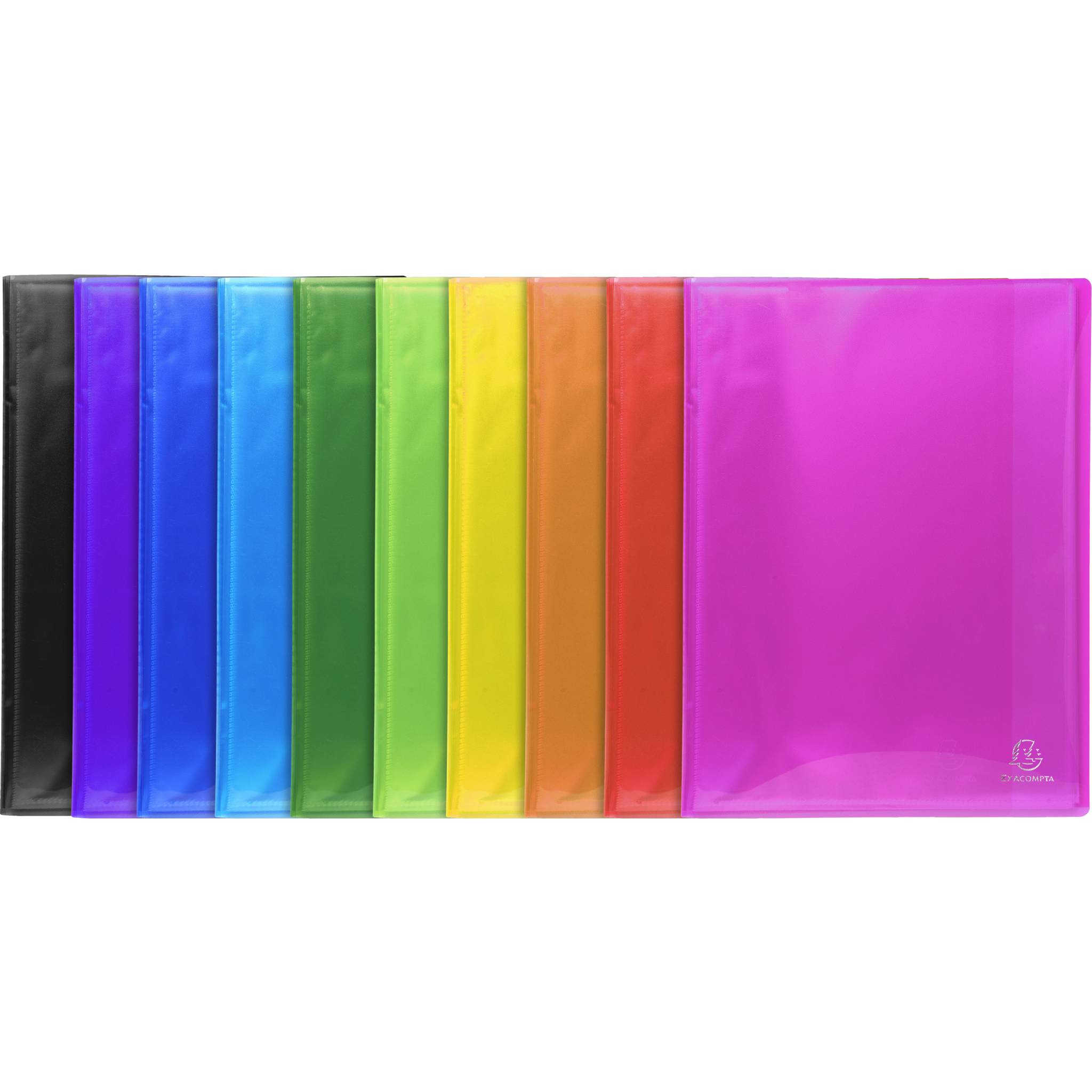 Exacompta 12x Sichtmappe PP 500µ, 50 Hüllen, 24x32cm A4, , sortiert, 85570E